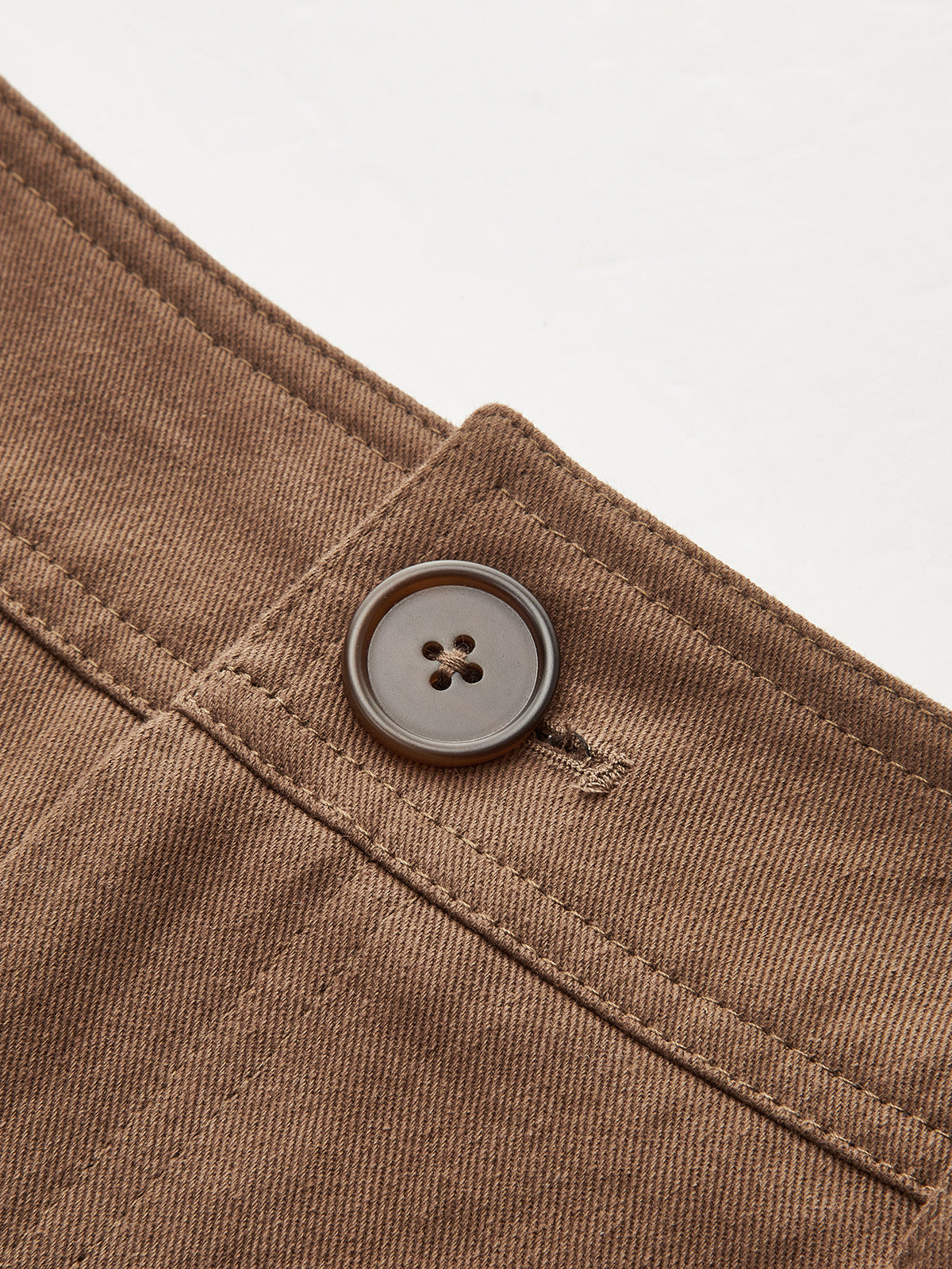 Pantalon large en coton taille mi-haute