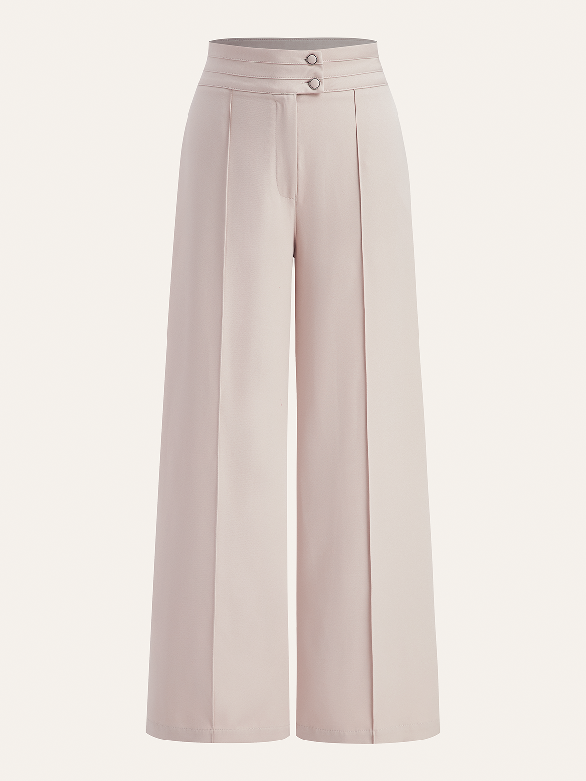 One-Shoulder Rüschen-Top und Hose mit doppelter Knopfleiste Set
