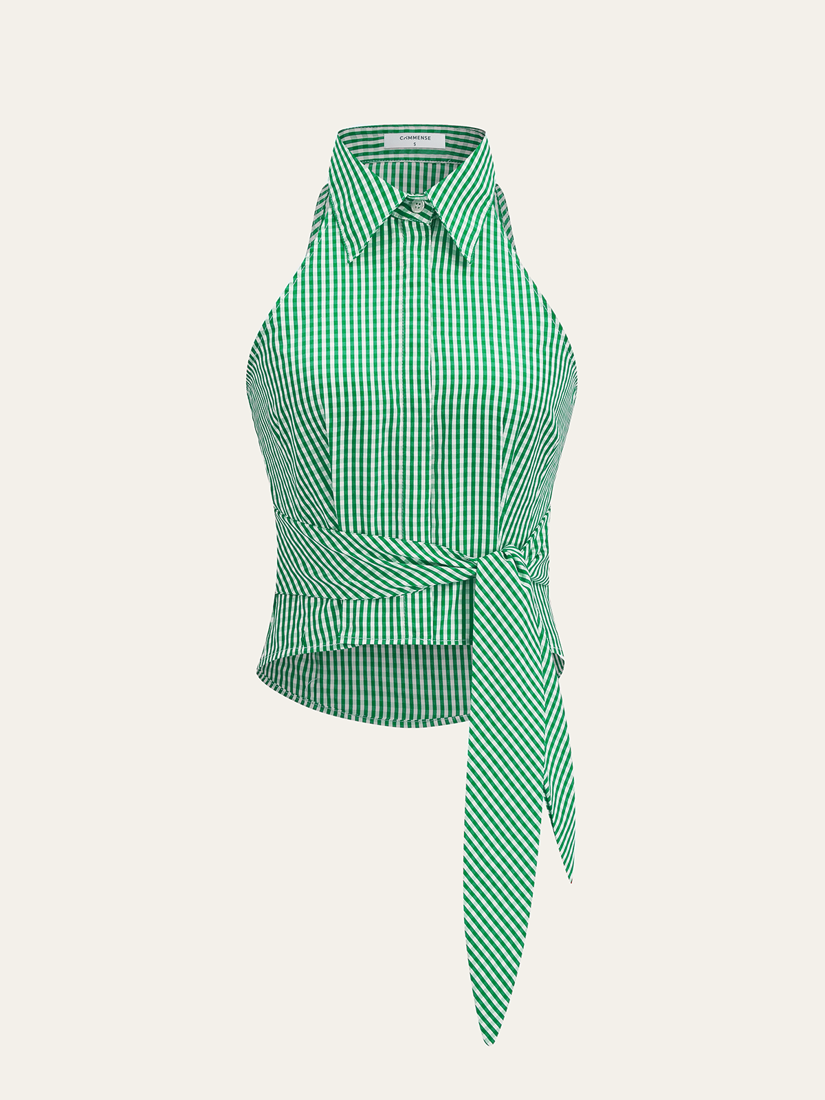 Striped Tie-Waist Crop Top