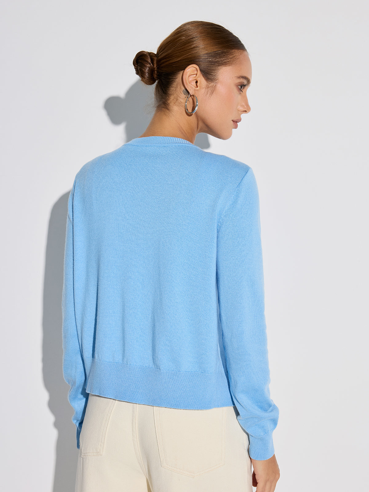 Zweiteiliges Set aus Wollmischgewebe: Tanktop und Cardigan