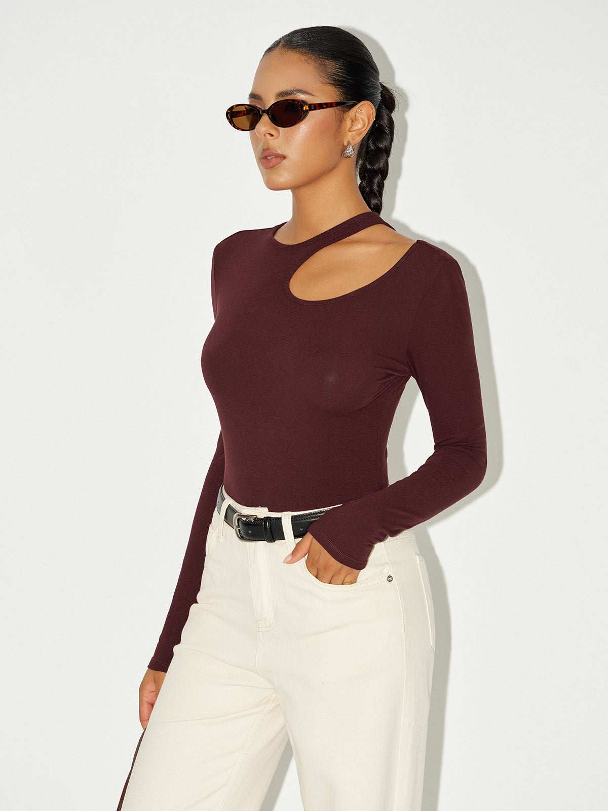 Long Sleeve Cut-Out Bodysuit