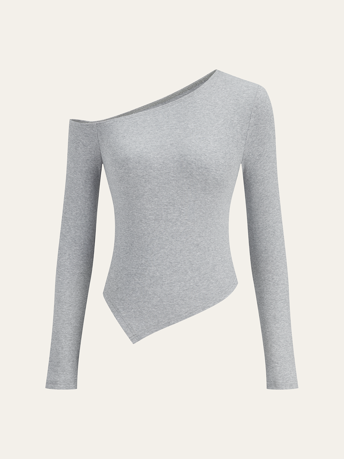 Ensemble haut asymétrique à manches longues et pantalon