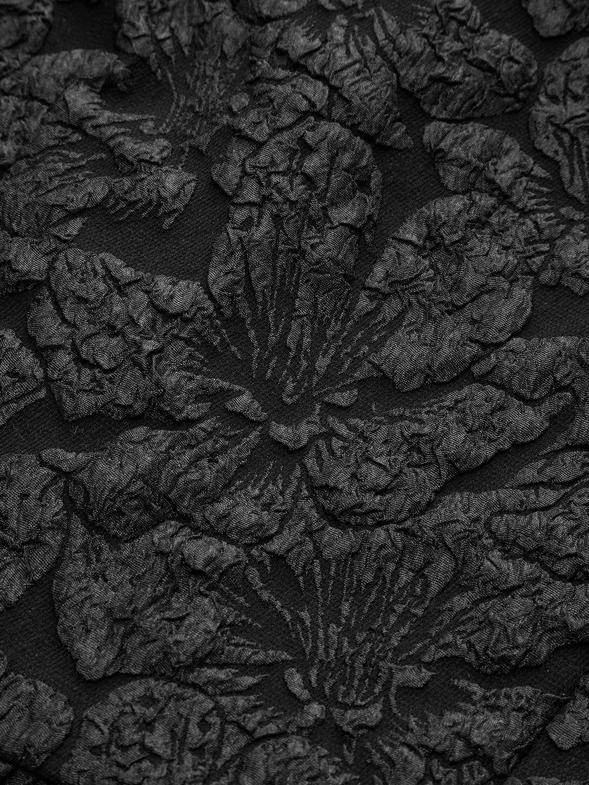 Textured Puff Sleeve Peplum Blouse