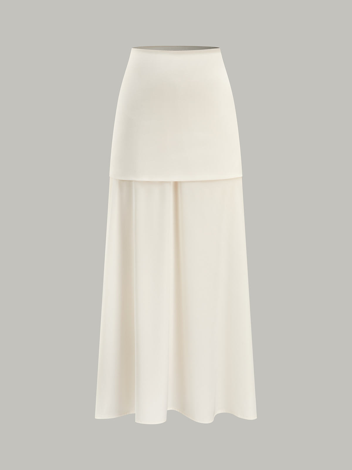 Maxirock aus geschichtetem Satin