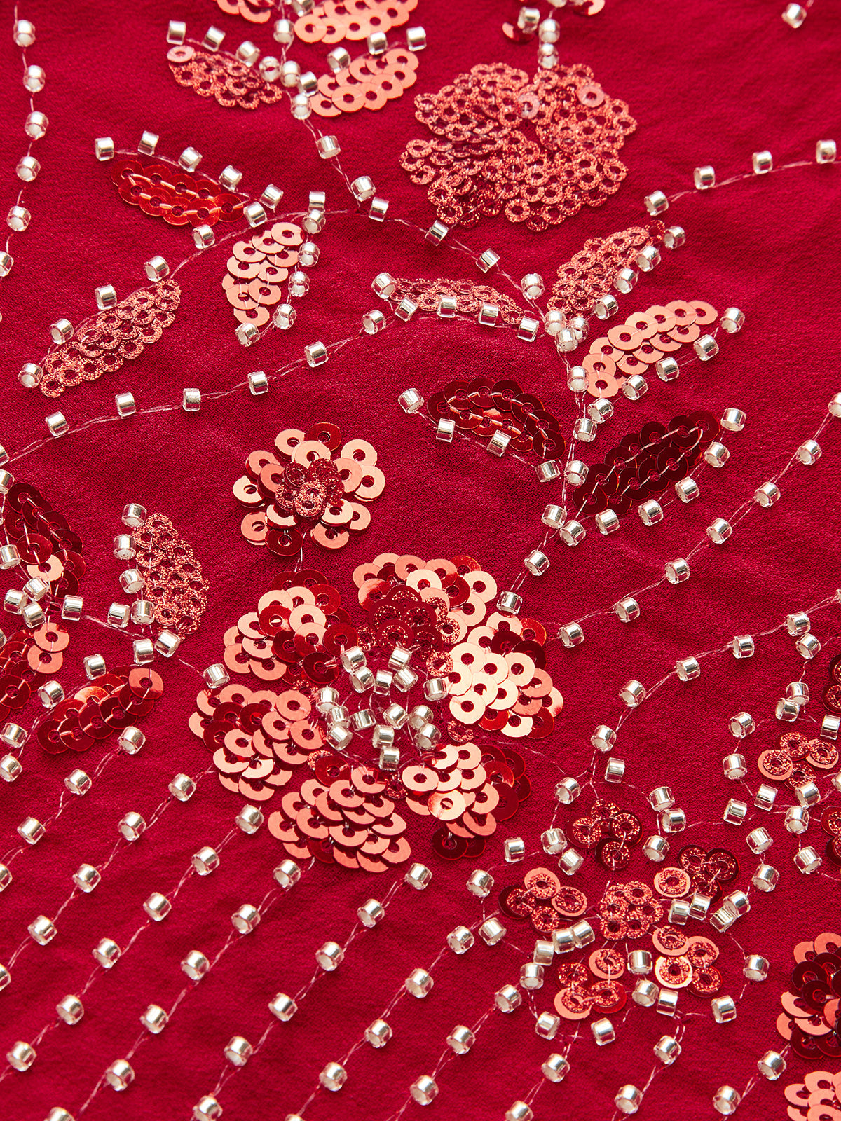 Neckholder-Maxikleid mit Paillettenstickerei und freiem Rücken
