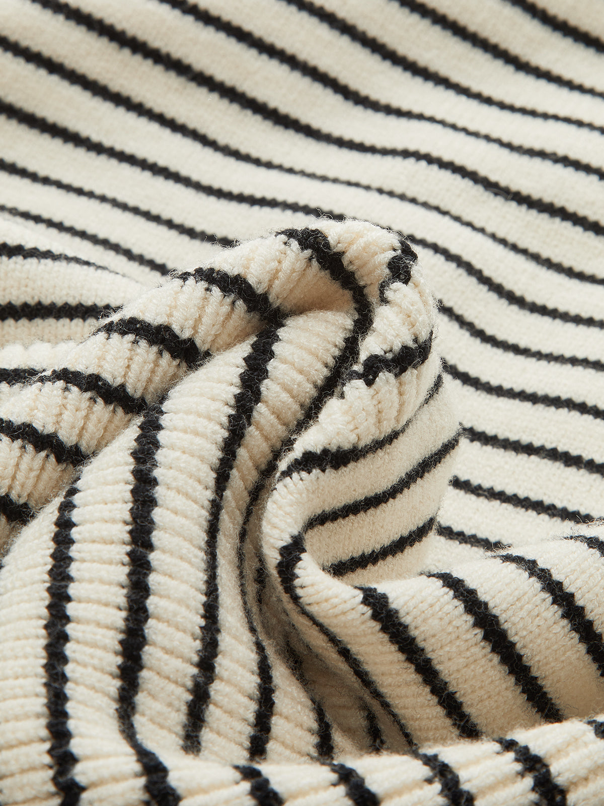 Slit Hem Off-Shoulder Striped Sweater