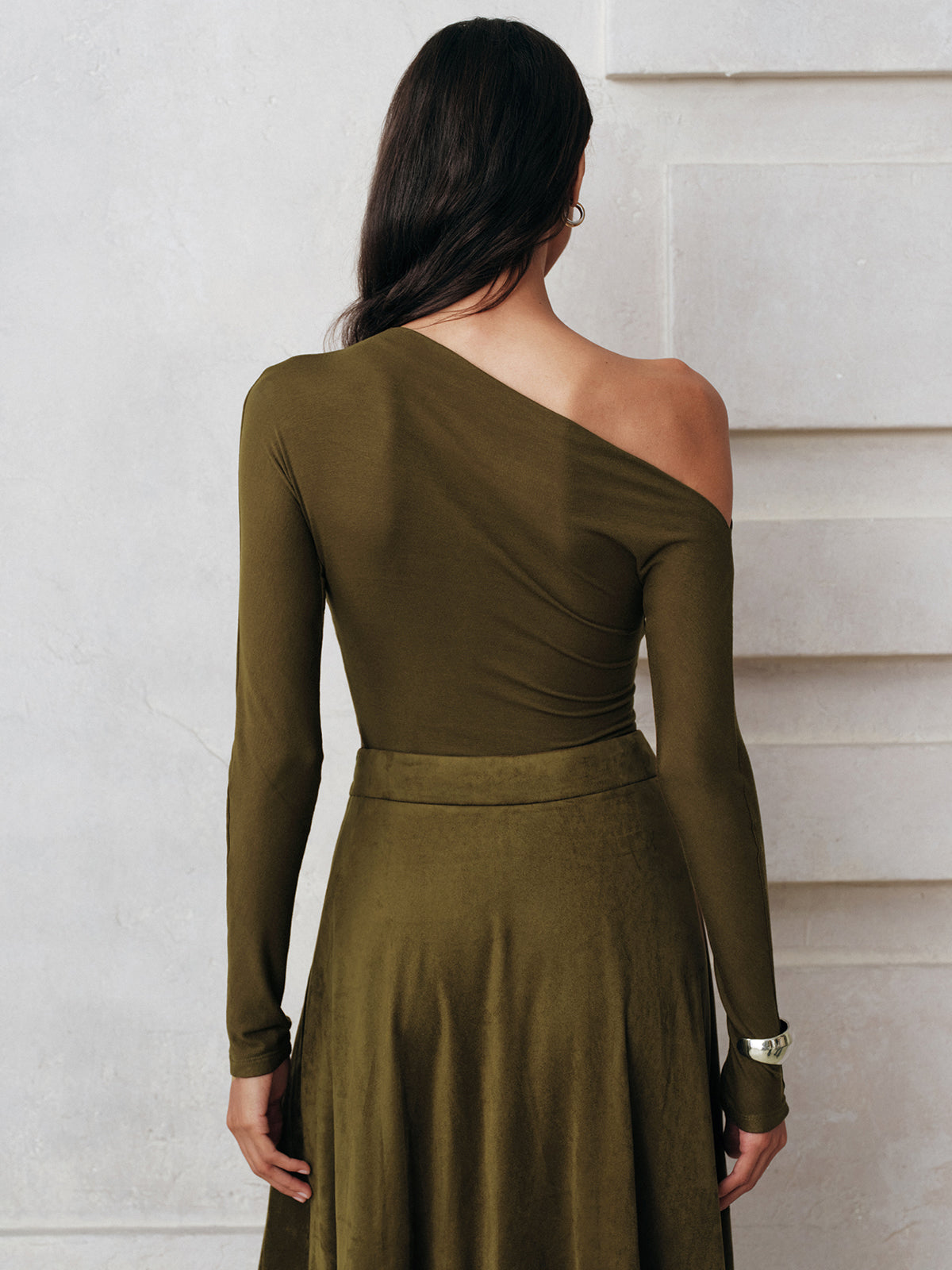 Chemisier asymétrique à manches longues