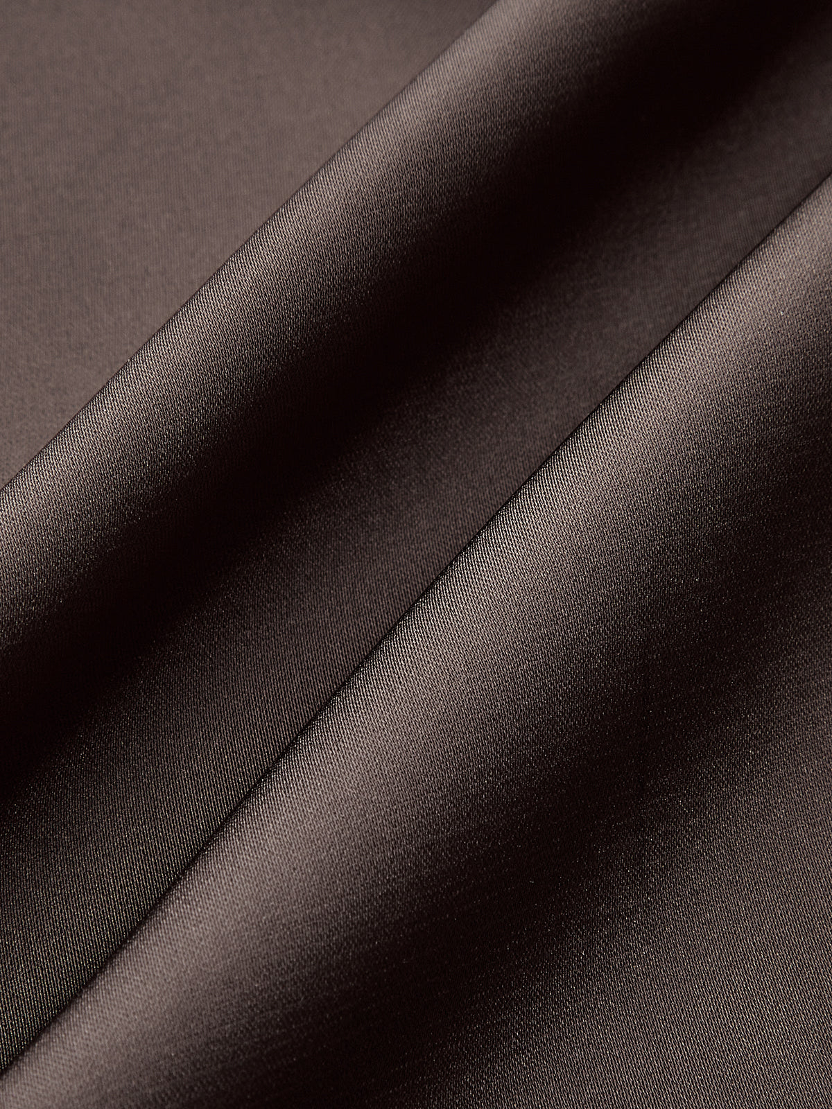 Satin Wrap-Front Long-Sleeve Top