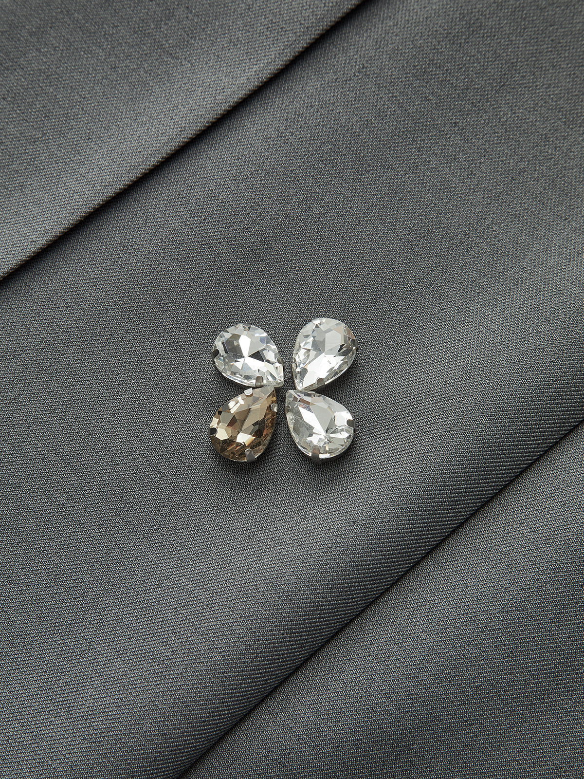 A-Linien-Minirock mit Blumenmuster und Strasssteinen