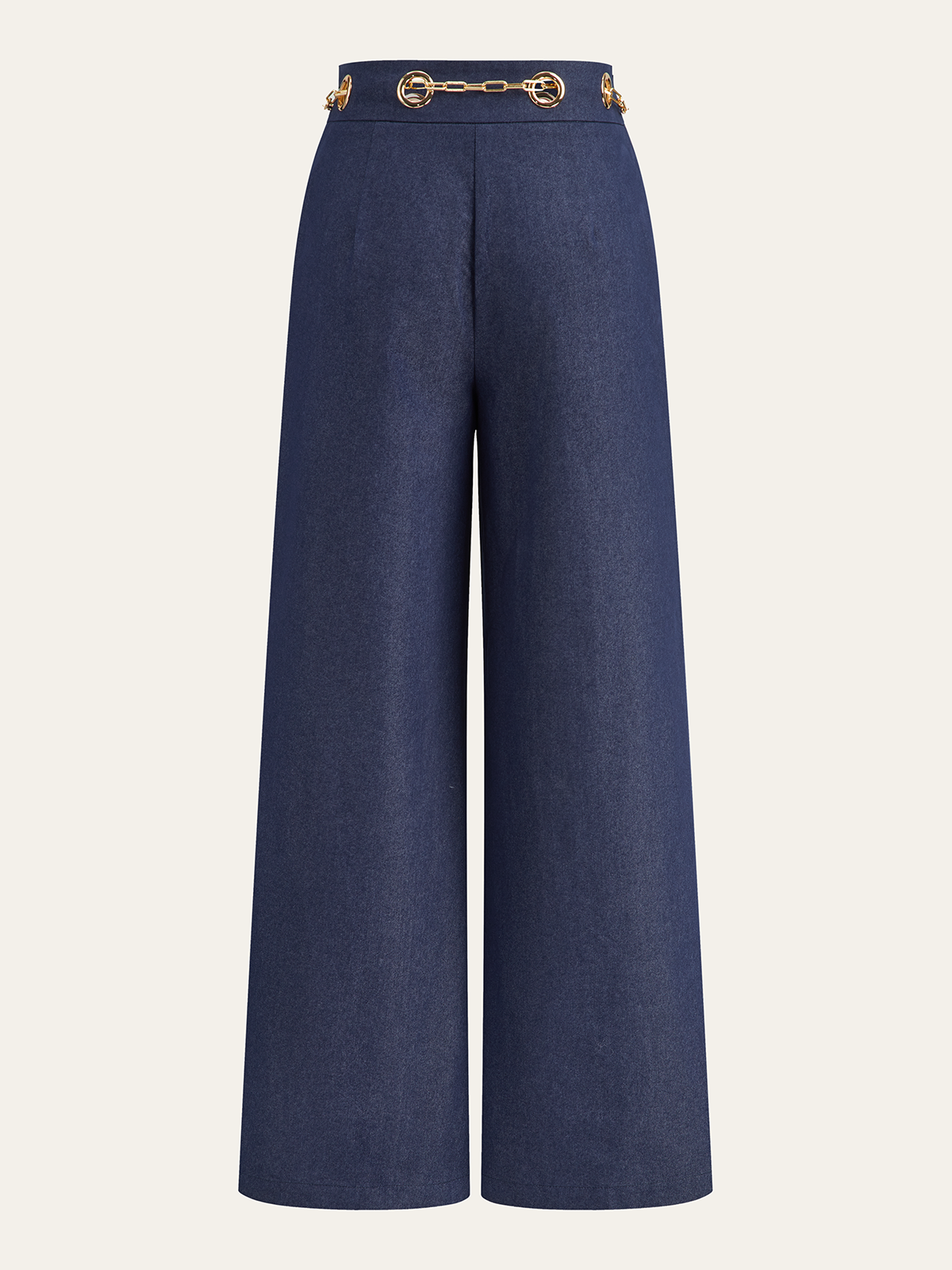 Pantalon ample à chaîne en jean