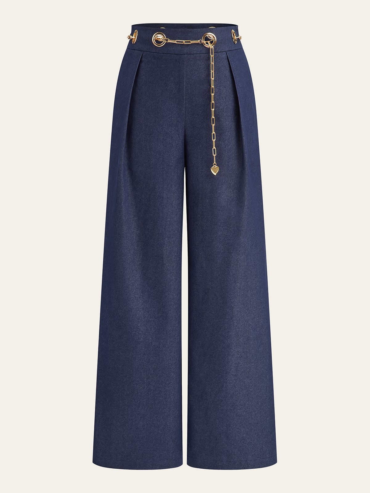 Pantalon ample à chaîne en jean