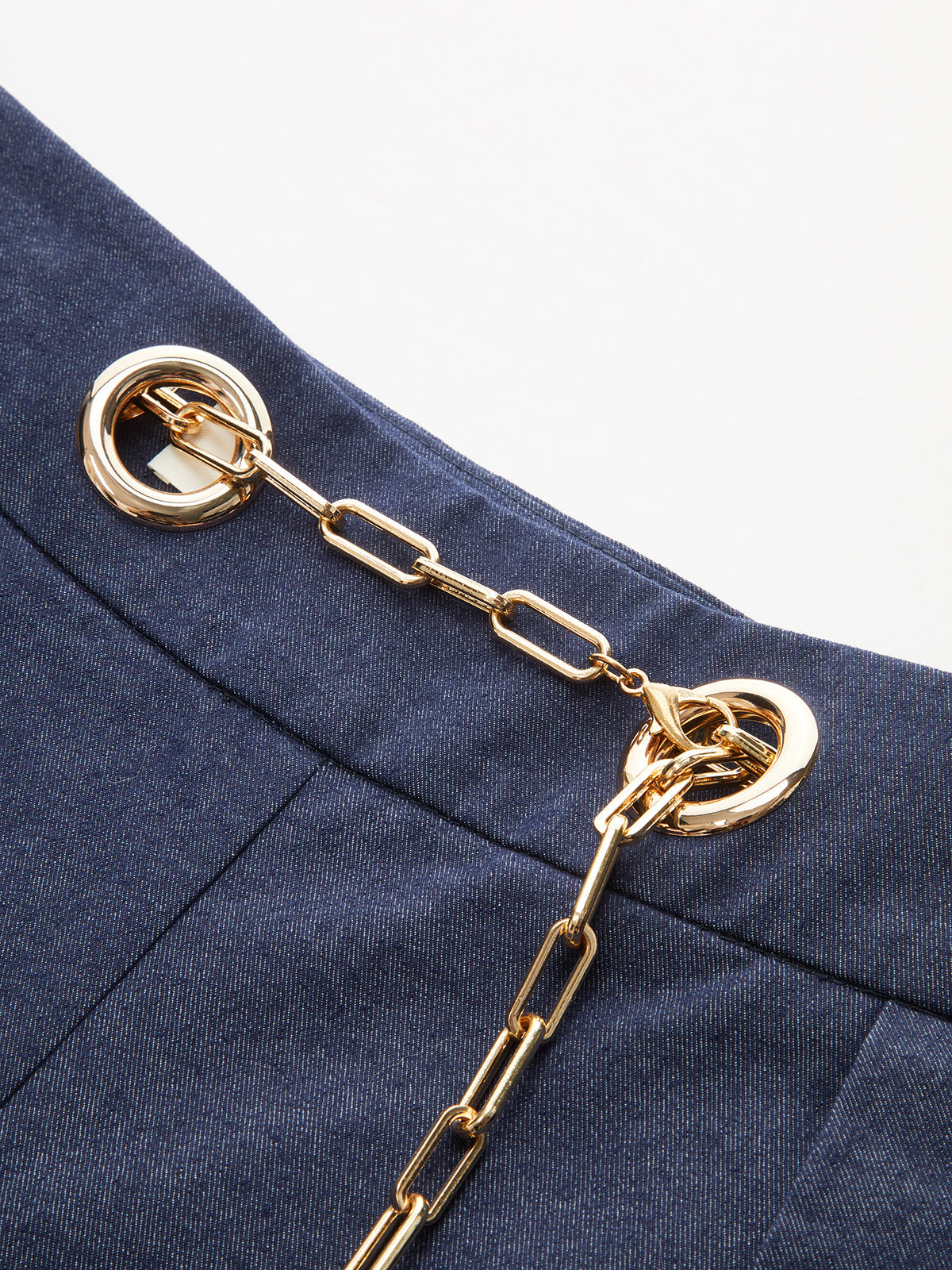 Pantalon ample à chaîne en jean