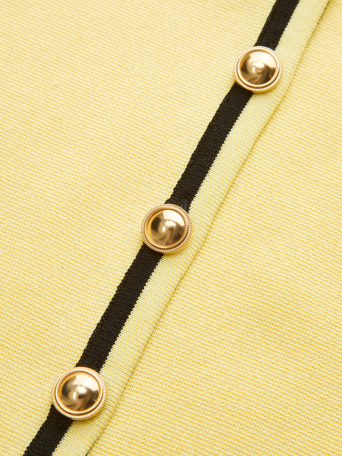 Contrast Trim Collared Knit Cardigan