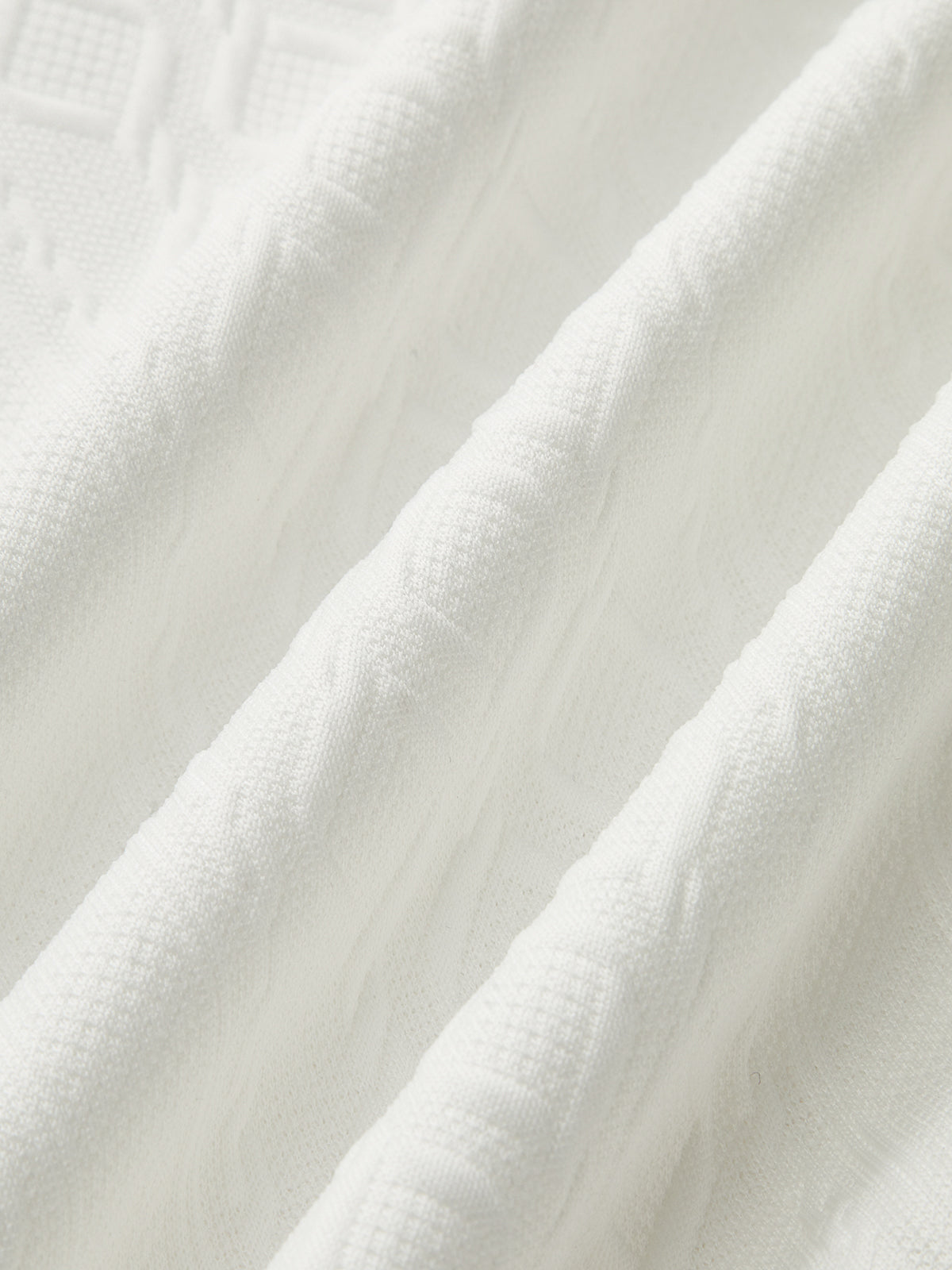 Sweat-shirt jacquard texturé à manches gigot