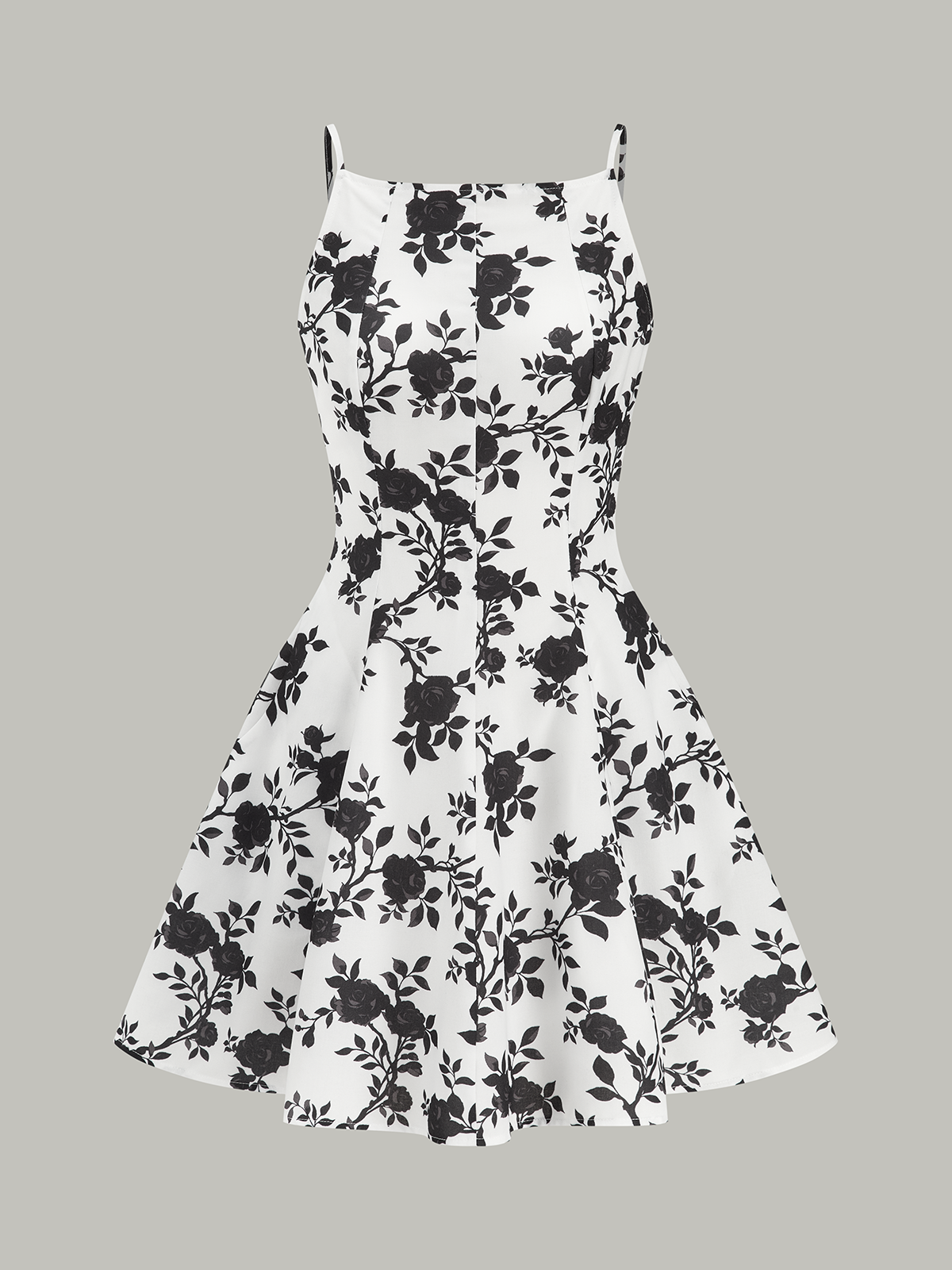 Robe évasée dos nu à imprimé floral