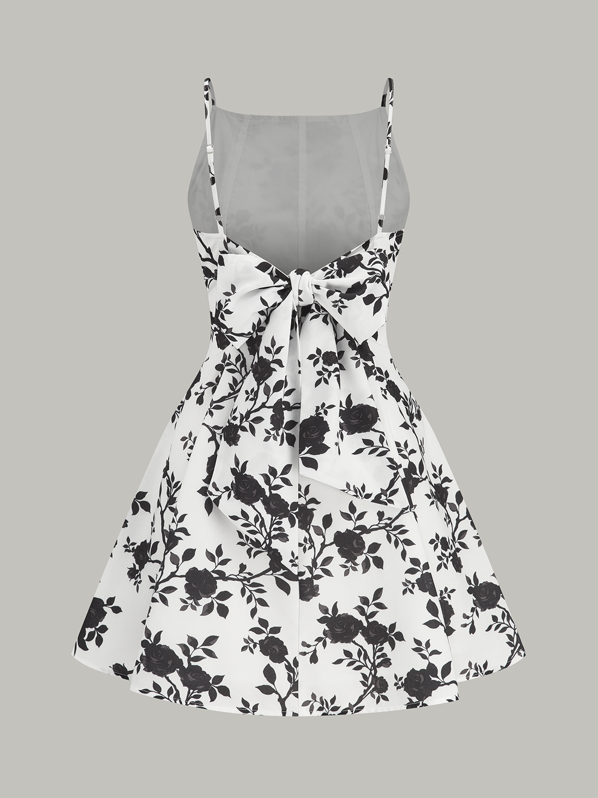 Robe évasée dos nu à imprimé floral