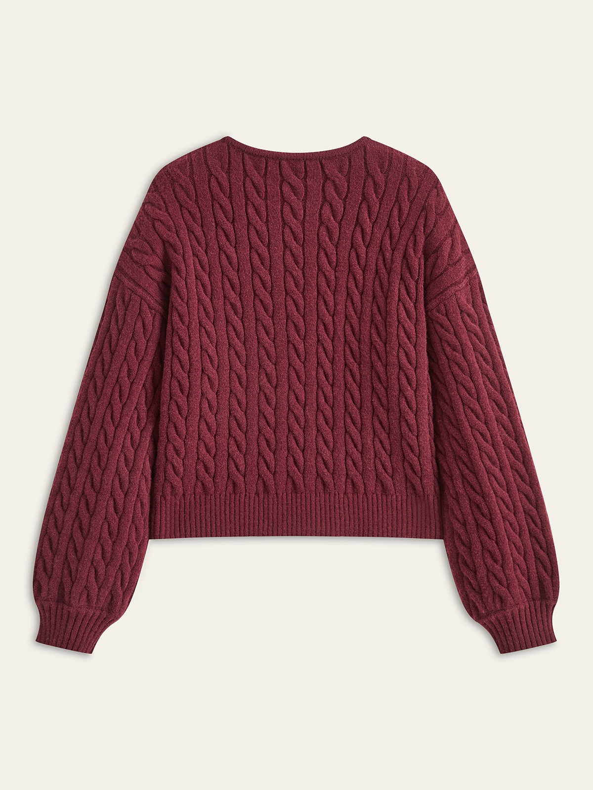 Velvet Bow Cable Knit Cardigan