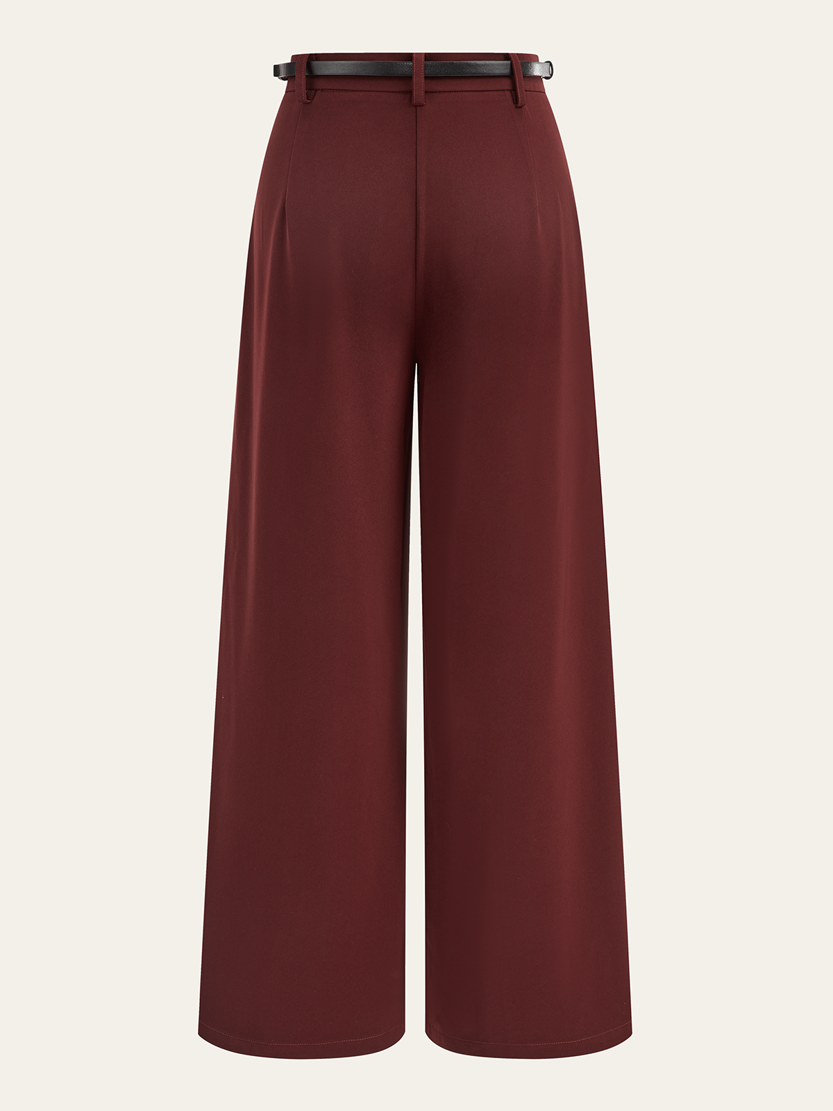 Gefaltete weite Hose mit Gürtel