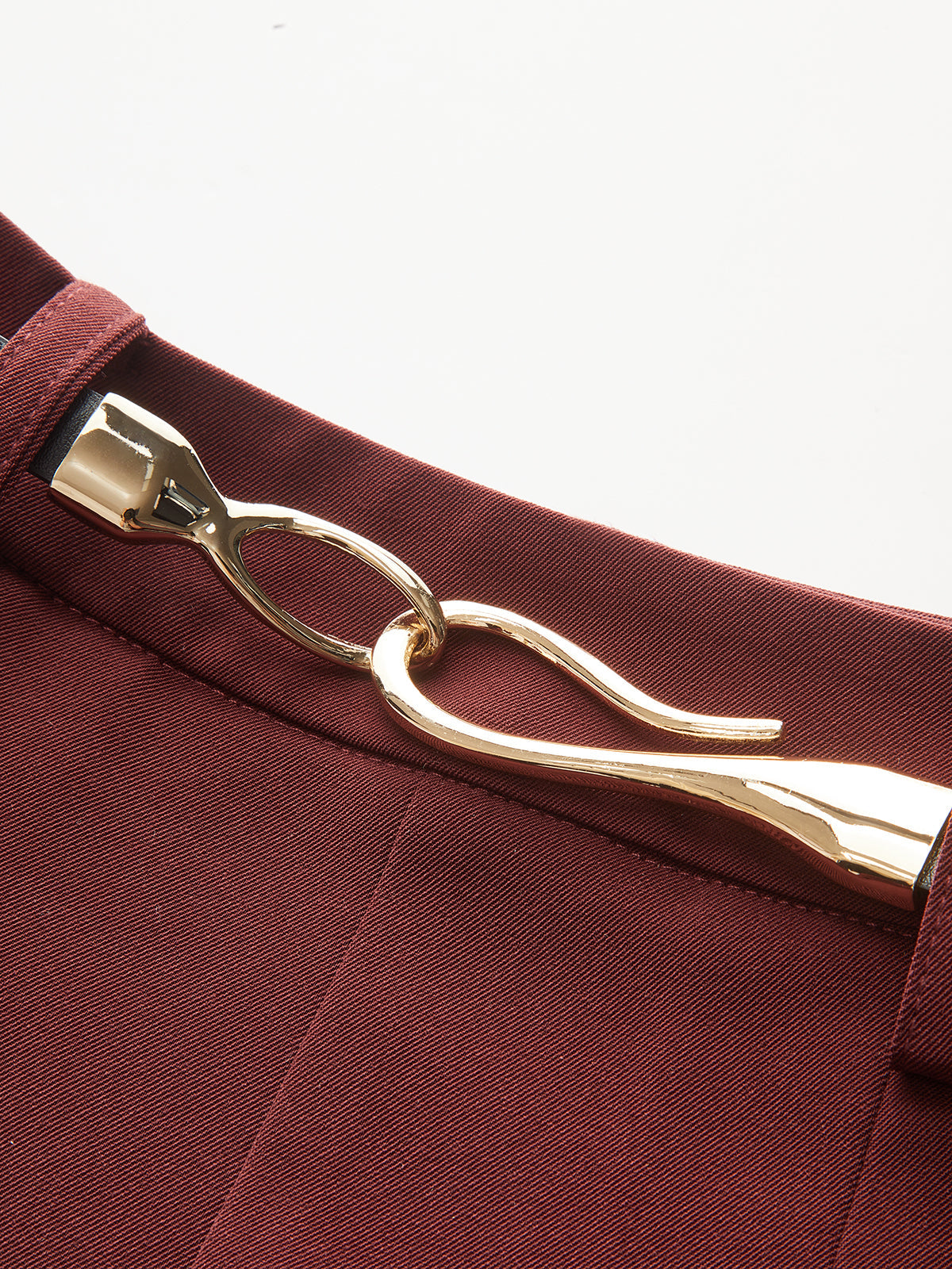 Belted Pleated Wide-Leg Pants