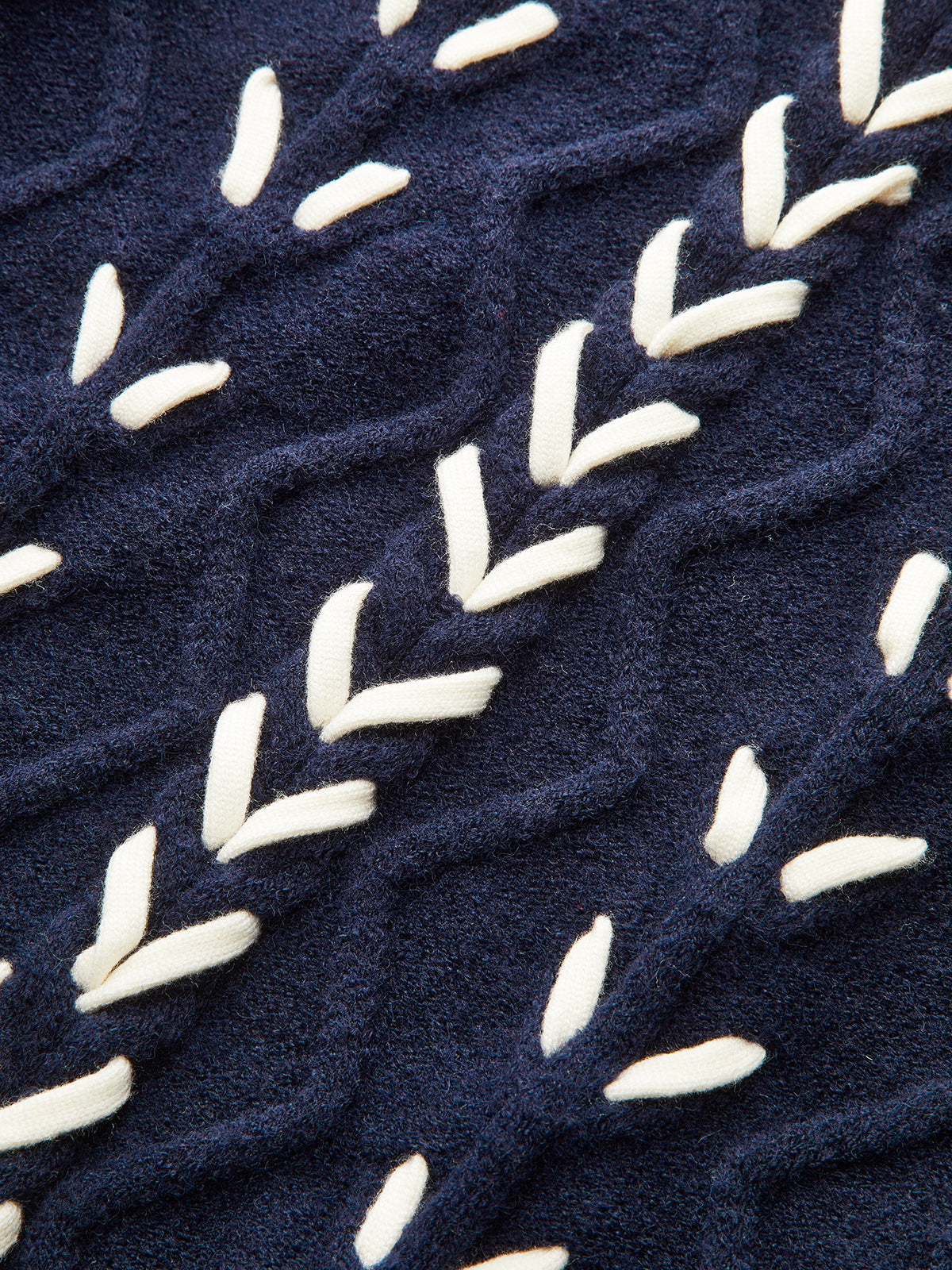 Contrast Stitched Cable Knit Top