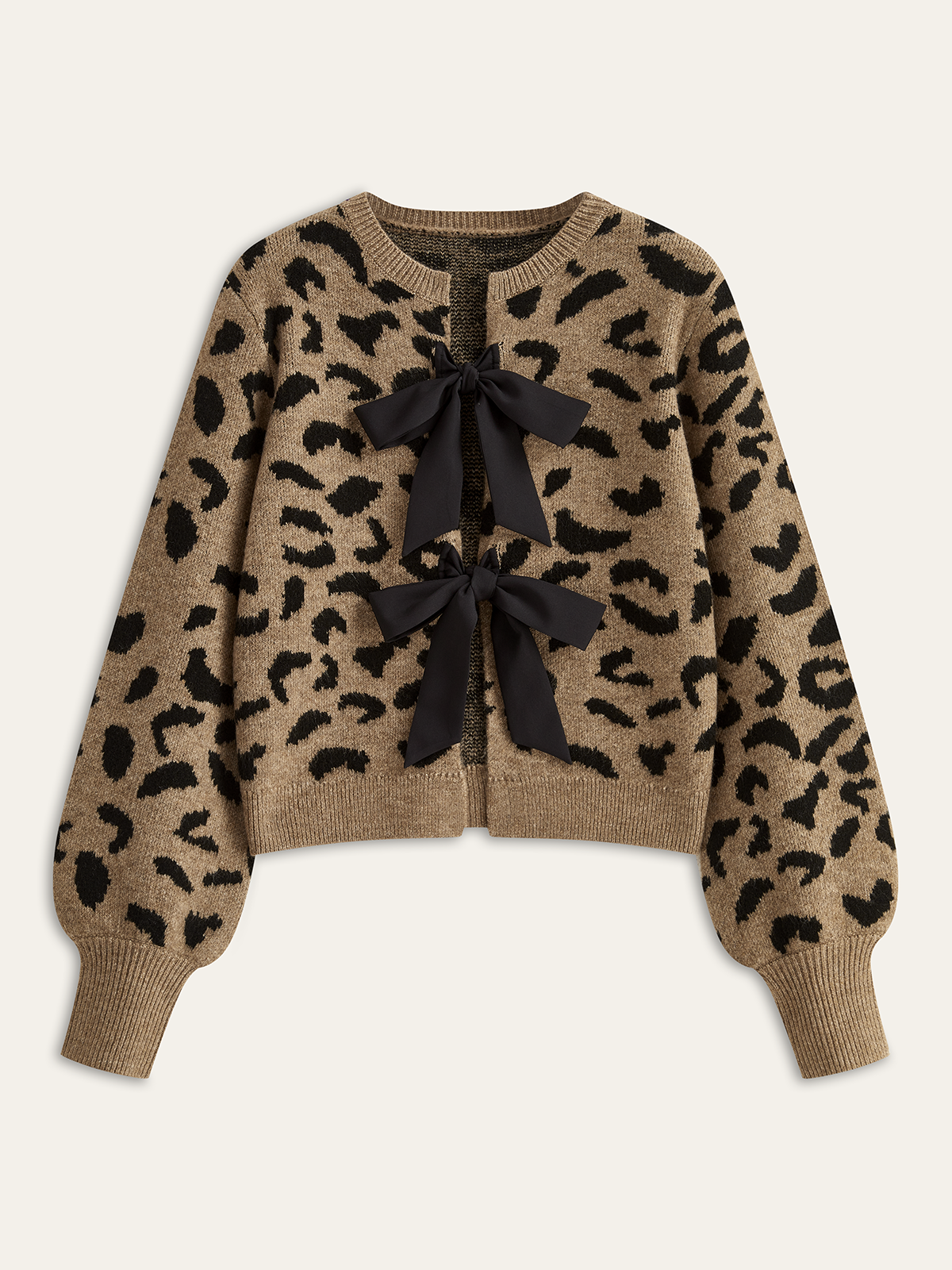 Leopard-Fliege-Stricktop