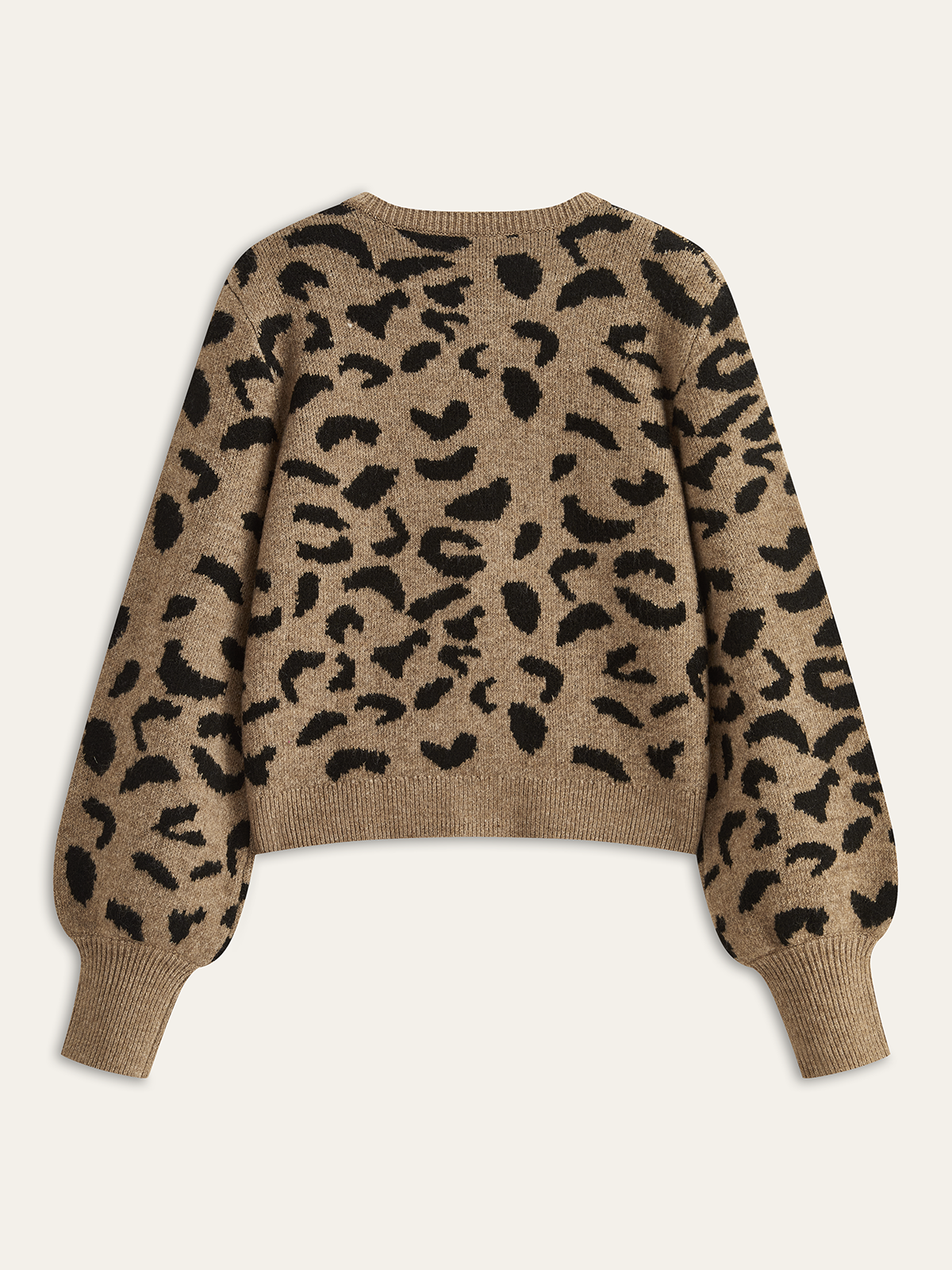 Leopard Bow Tie Knit Top