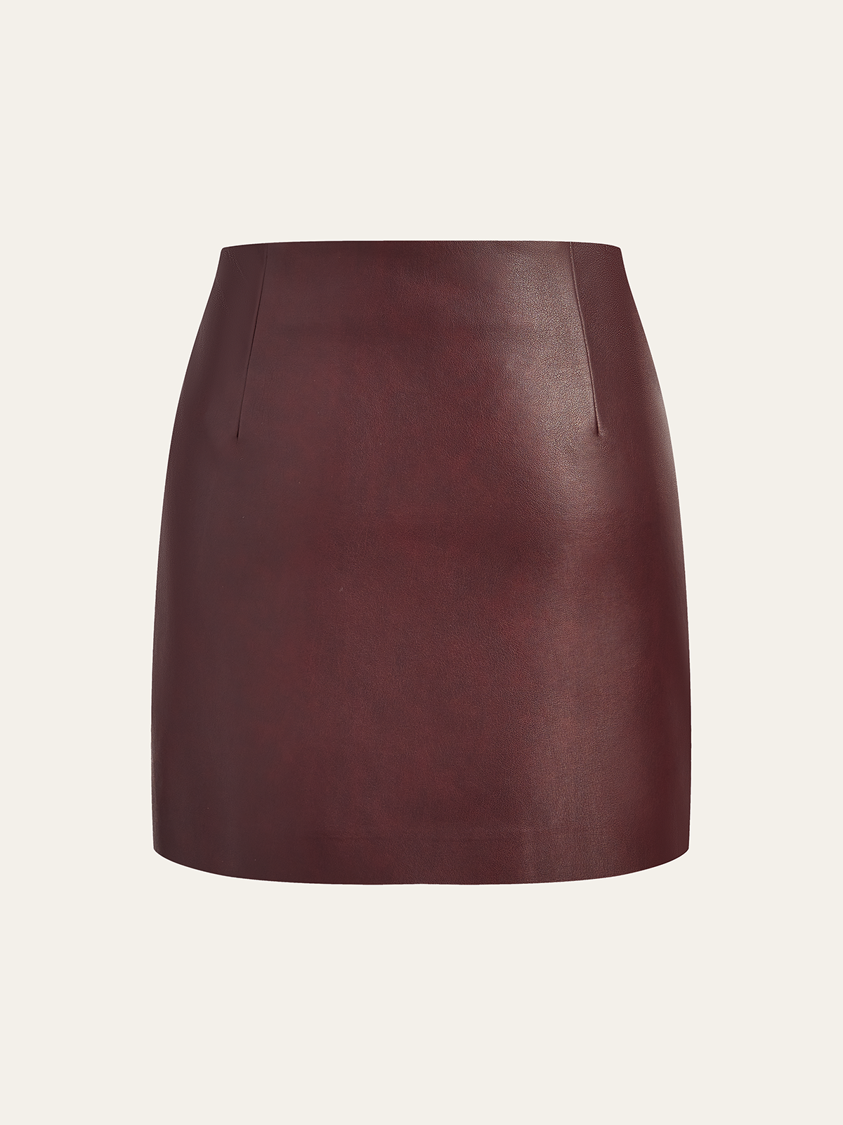 Minirock aus PU-Leder mit Metalldetails