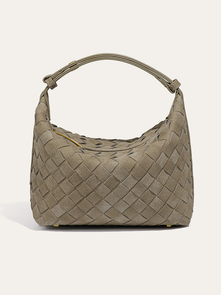 Sac à anse tressé en similicuir