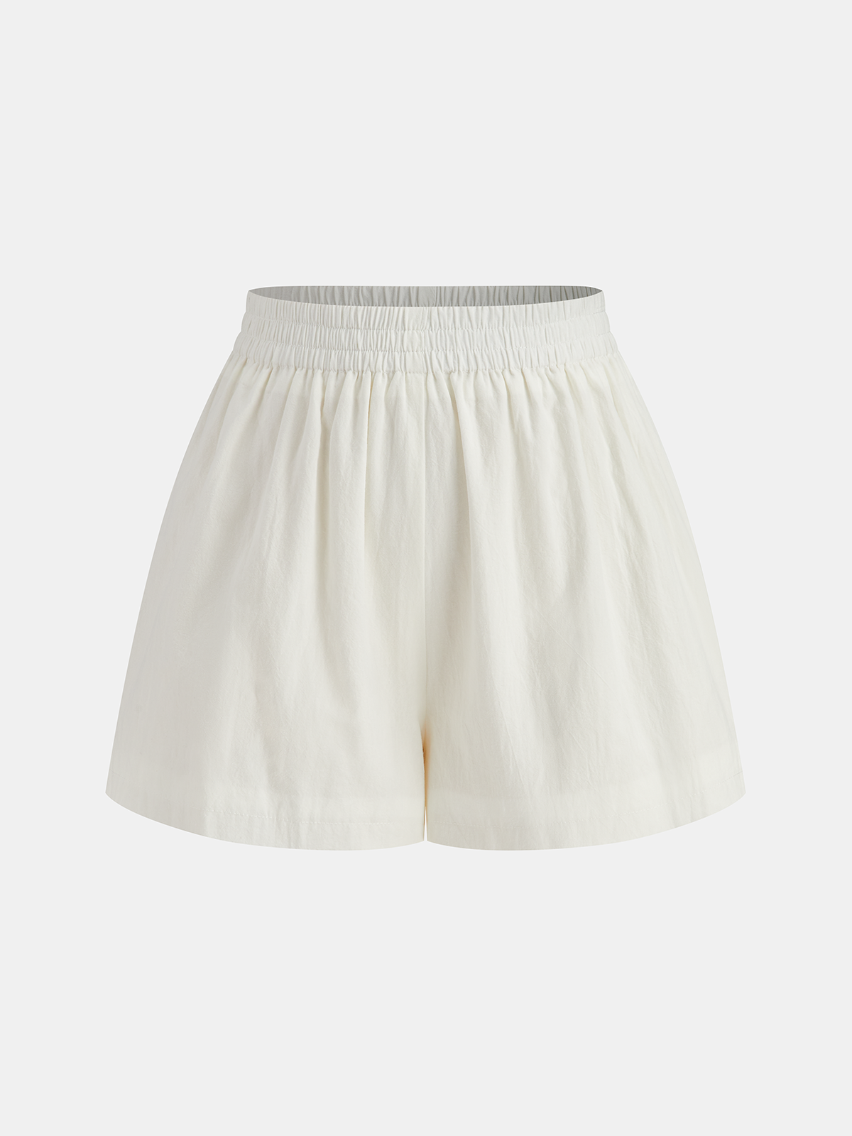 Set aus Shorts mit quadratischem Ausschnitt und Falten