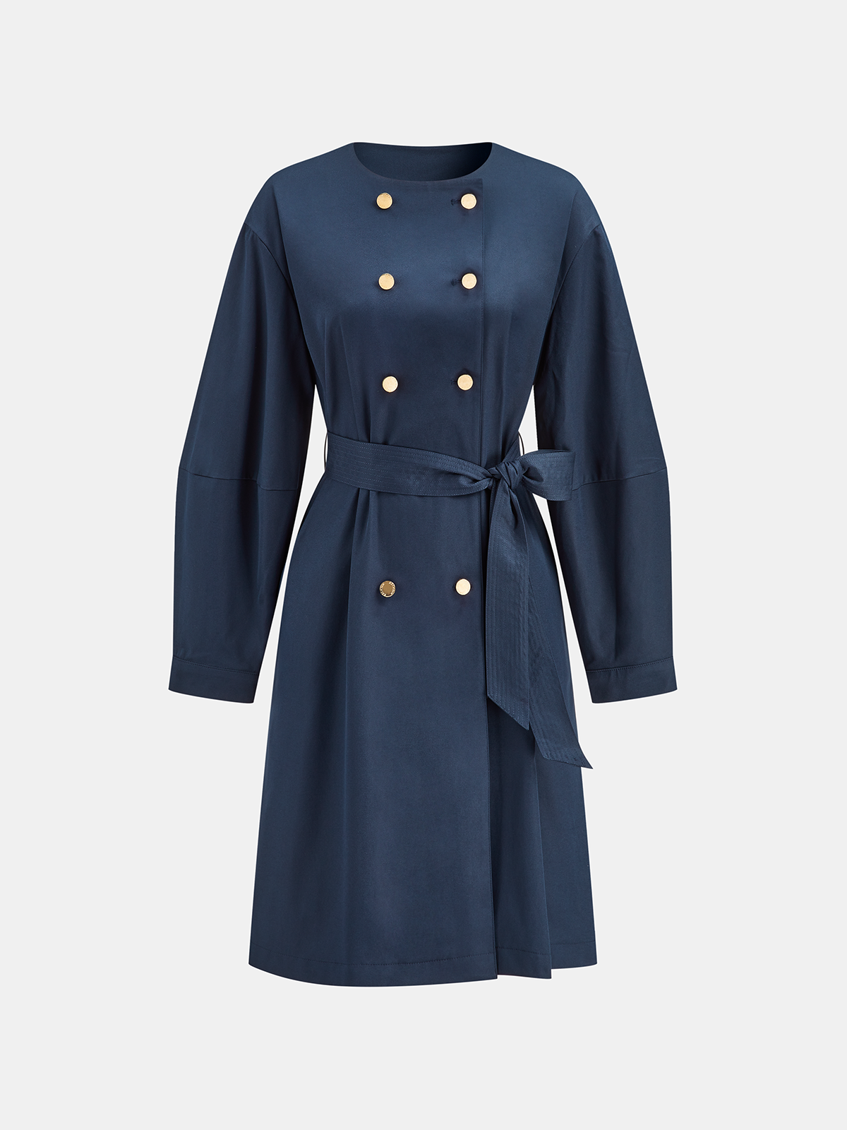 Trench-coat croisé ceinturé