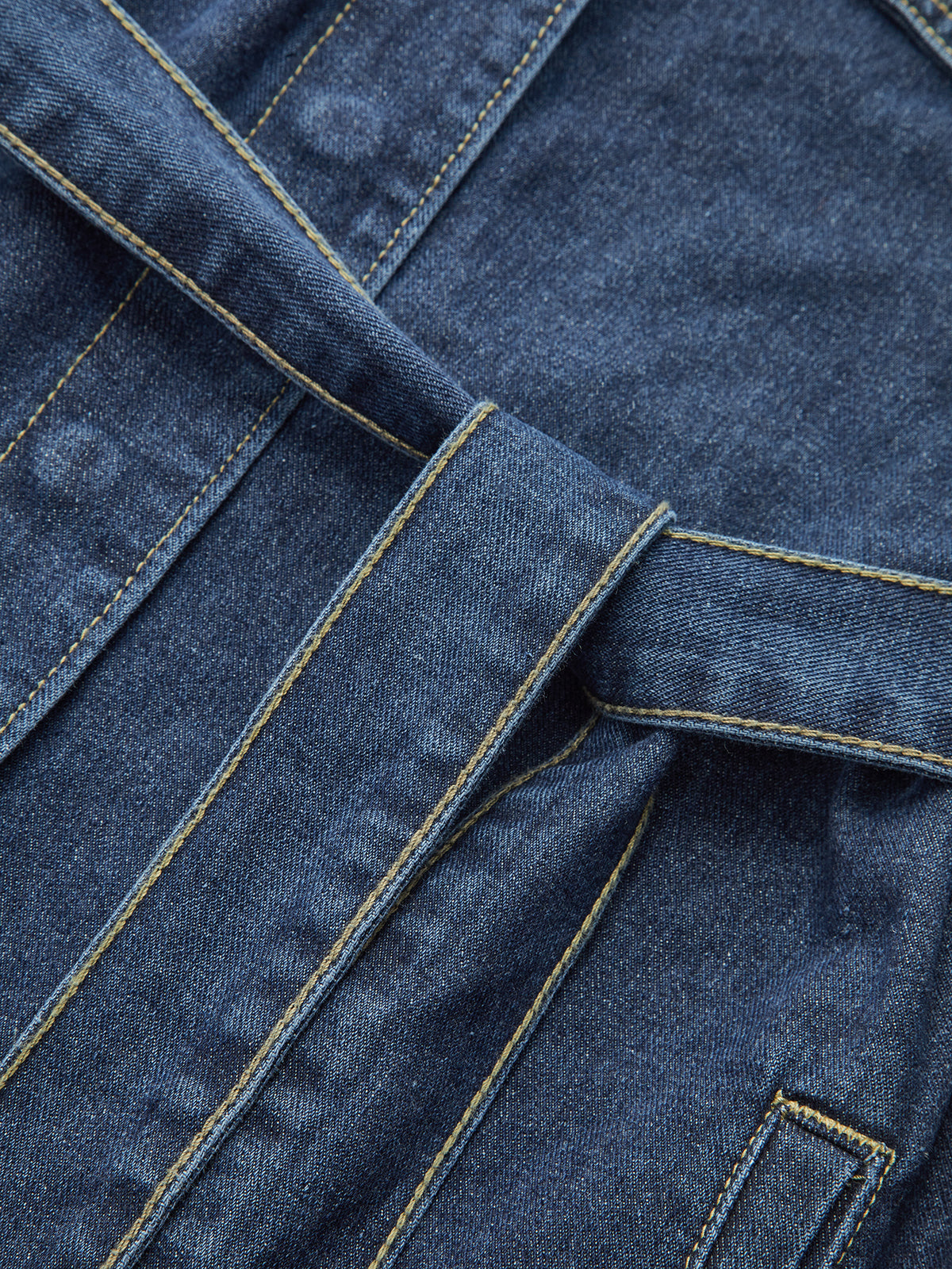 Belted Denim Shirt Jacket