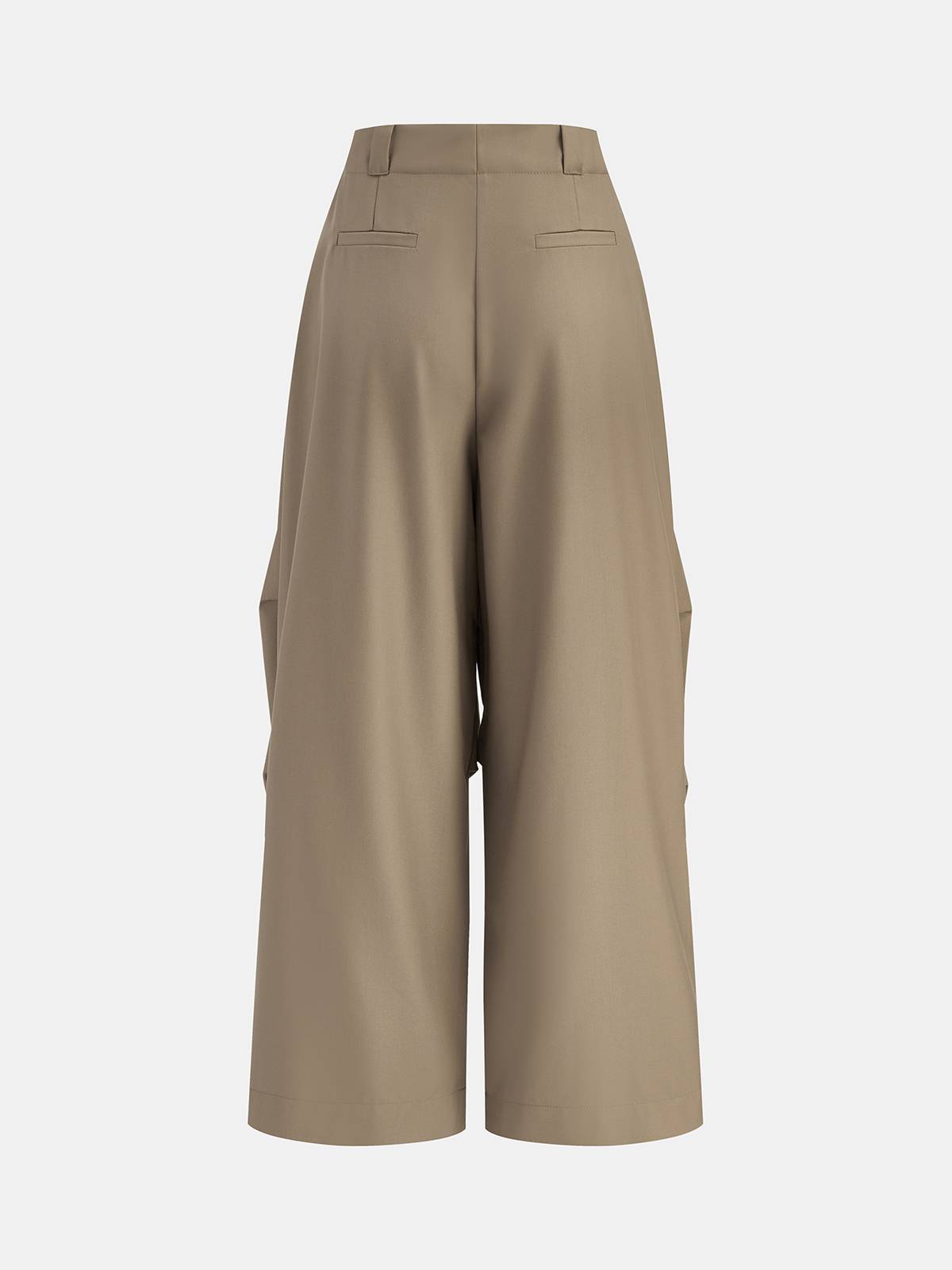 Pantalon parachute taille haute avec cordon de serrage