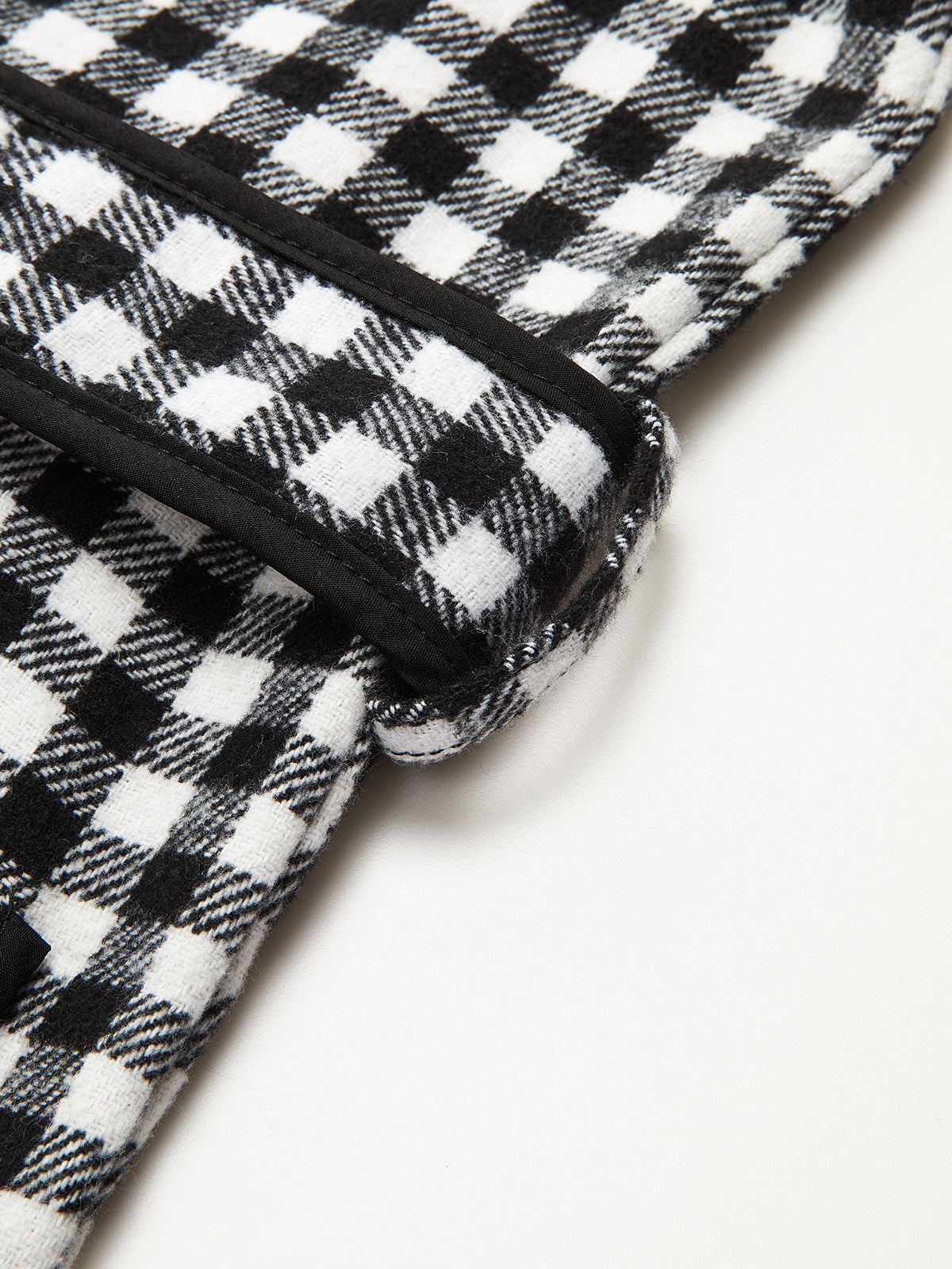 Belted Checkered Collared Jacket