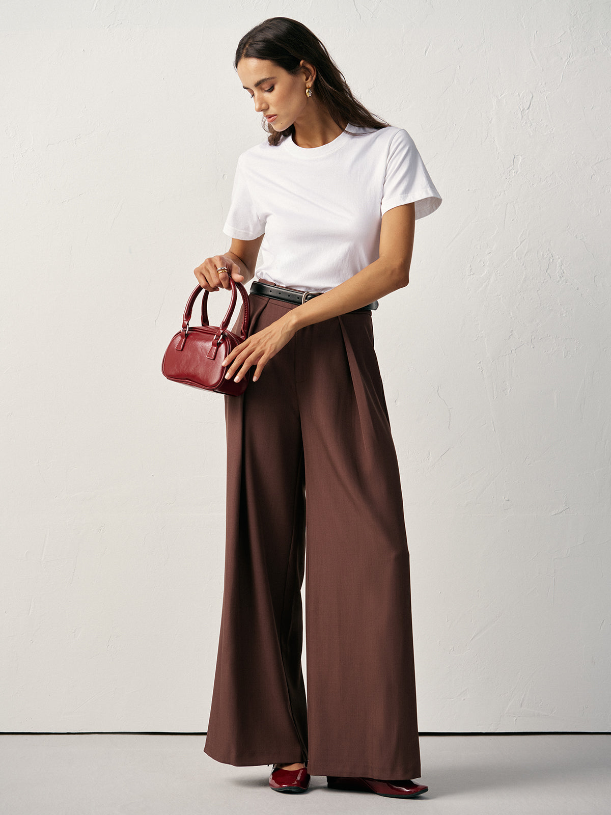 T-shirt à col rond en coton déperlant