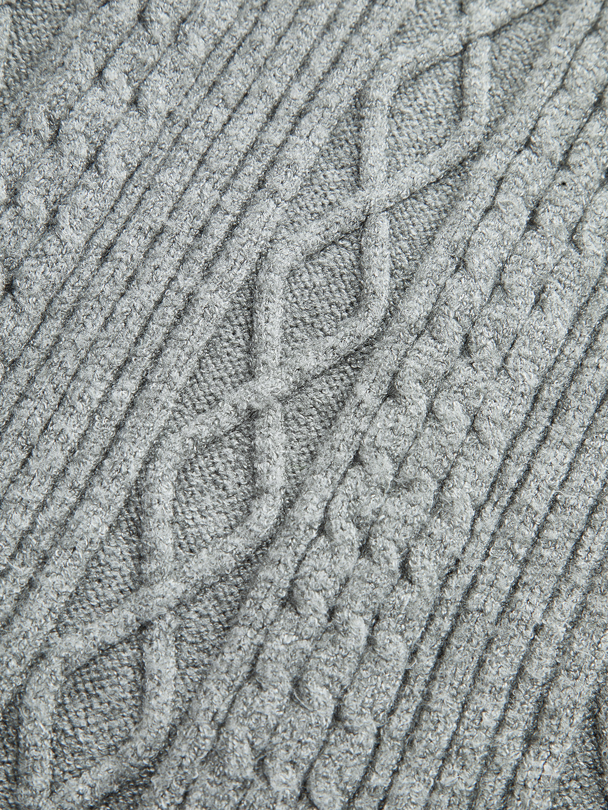 Kabelstrickhose mit mittelhohem Bund und Kordelzug