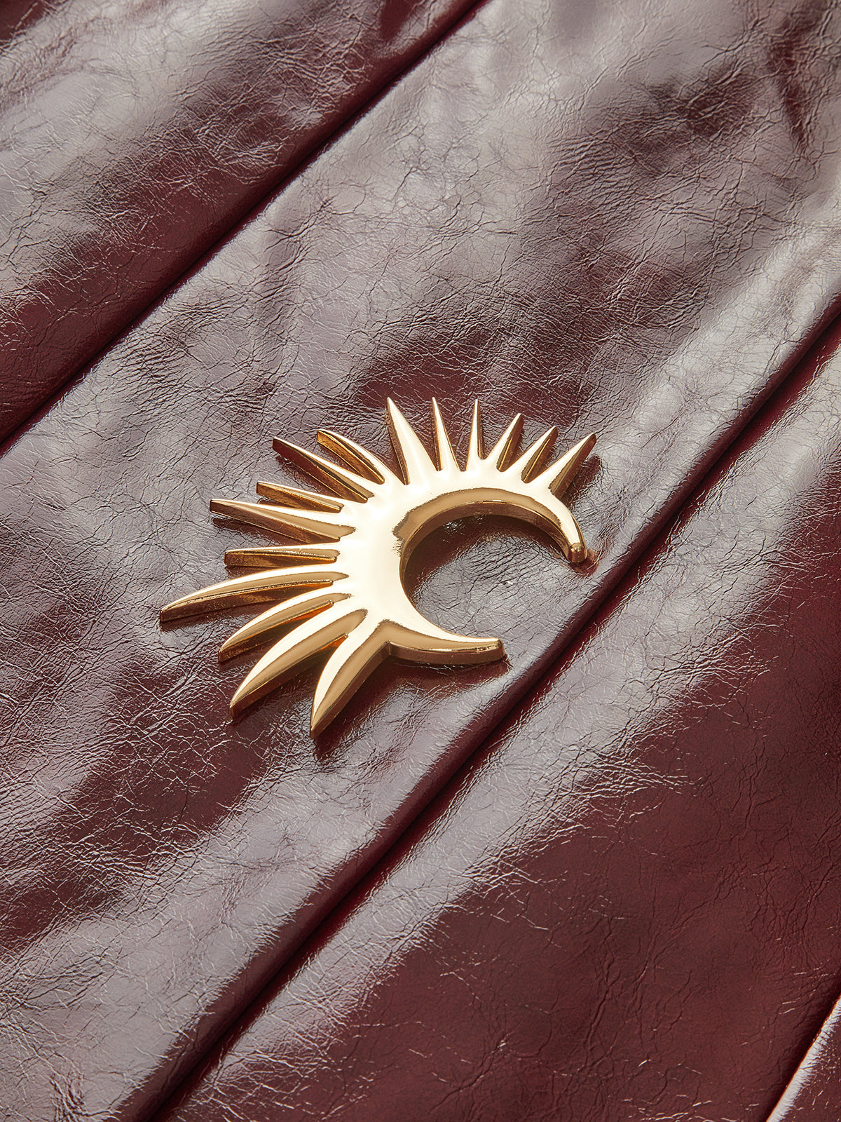 Strapless Asymmetric Faux Leather Dress