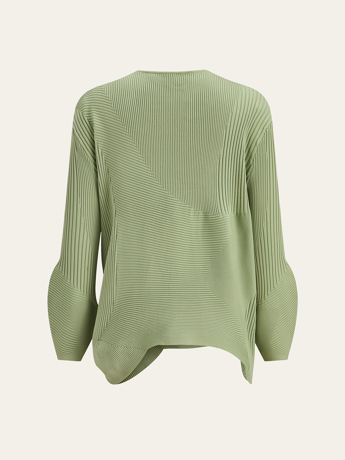 Pull en maille texturé à col en V et ourlet asymétrique