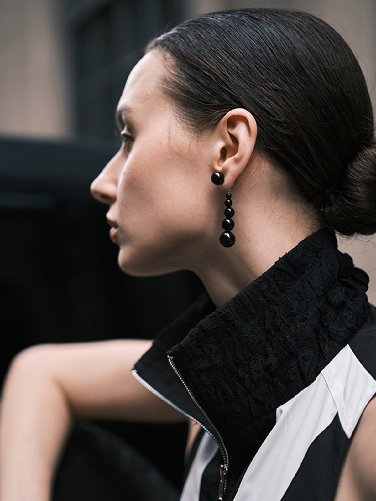 Boucles d'oreilles pendantes en perles d'agate