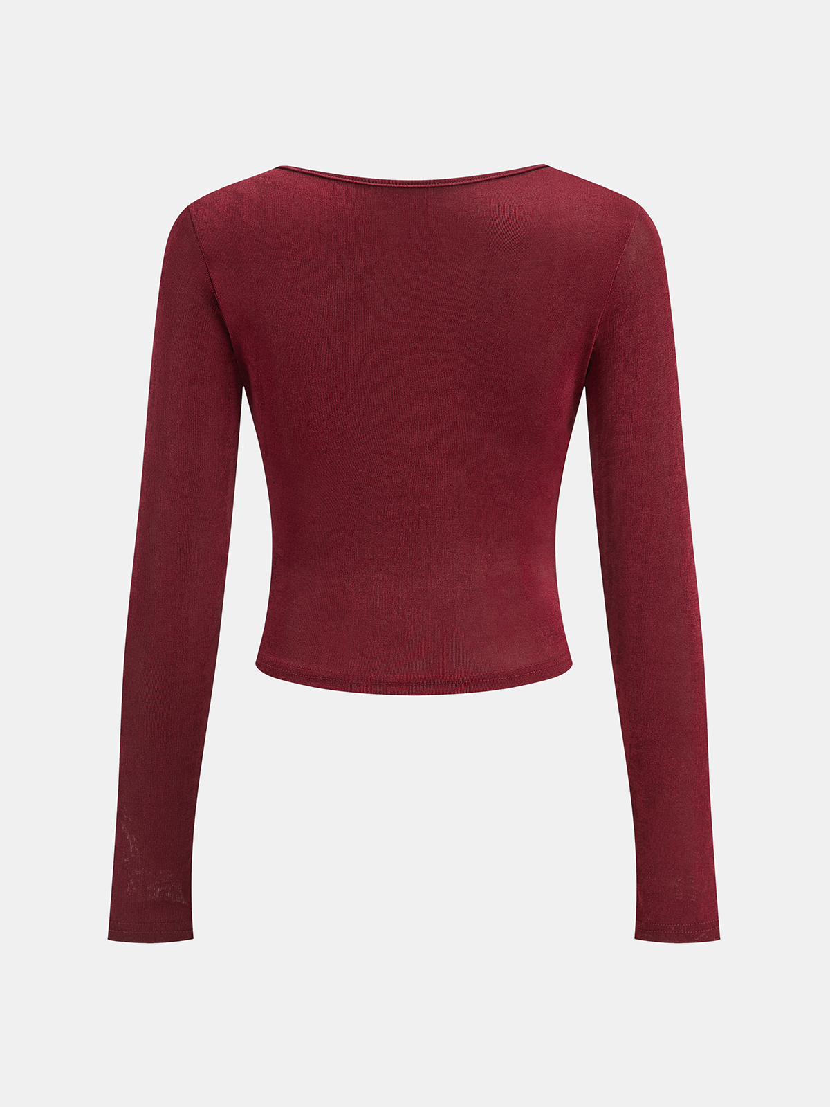 T-shirt à manches longues et col châle drapé