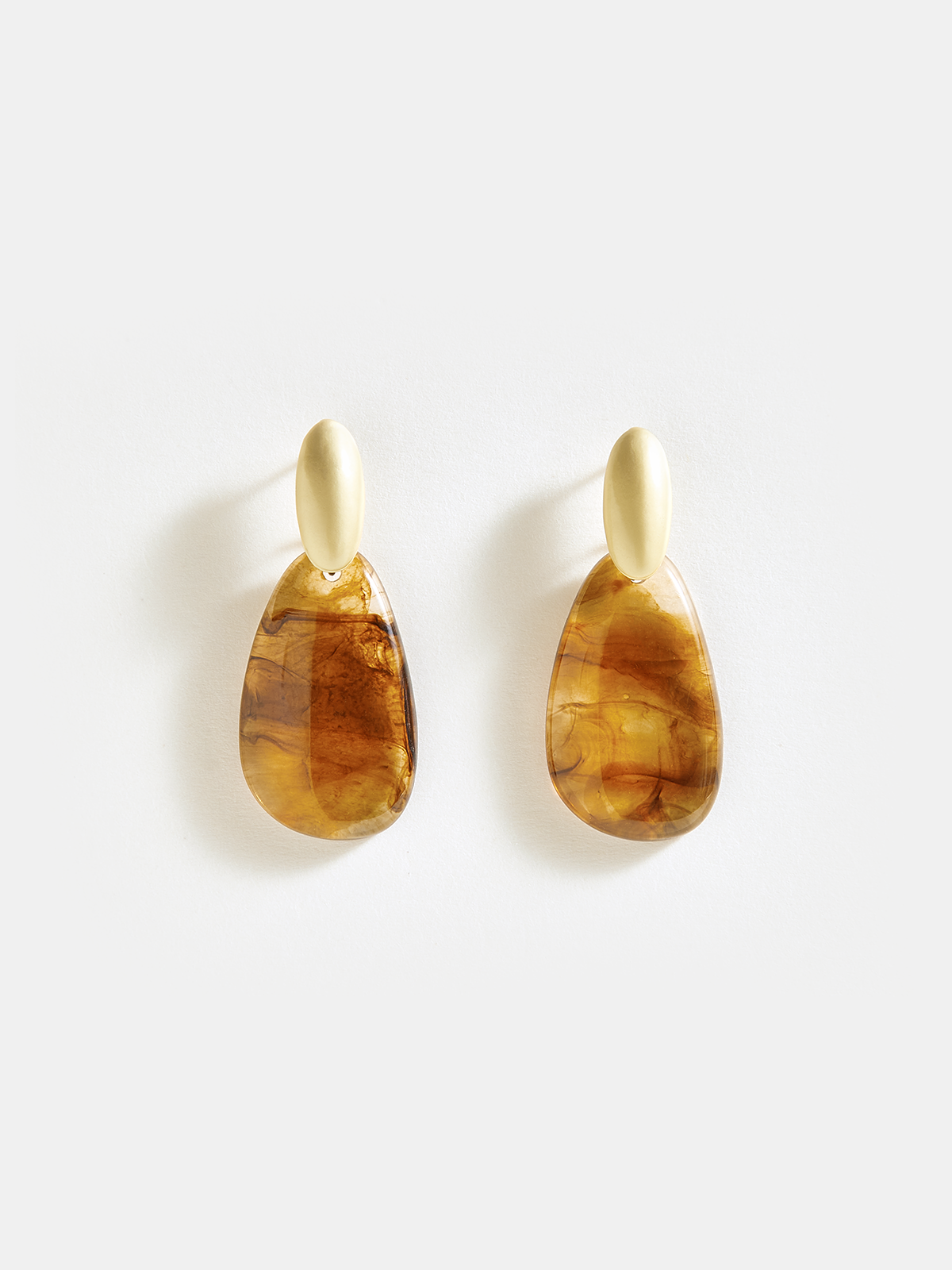 Boucles d'oreilles ovales en forme de goutte