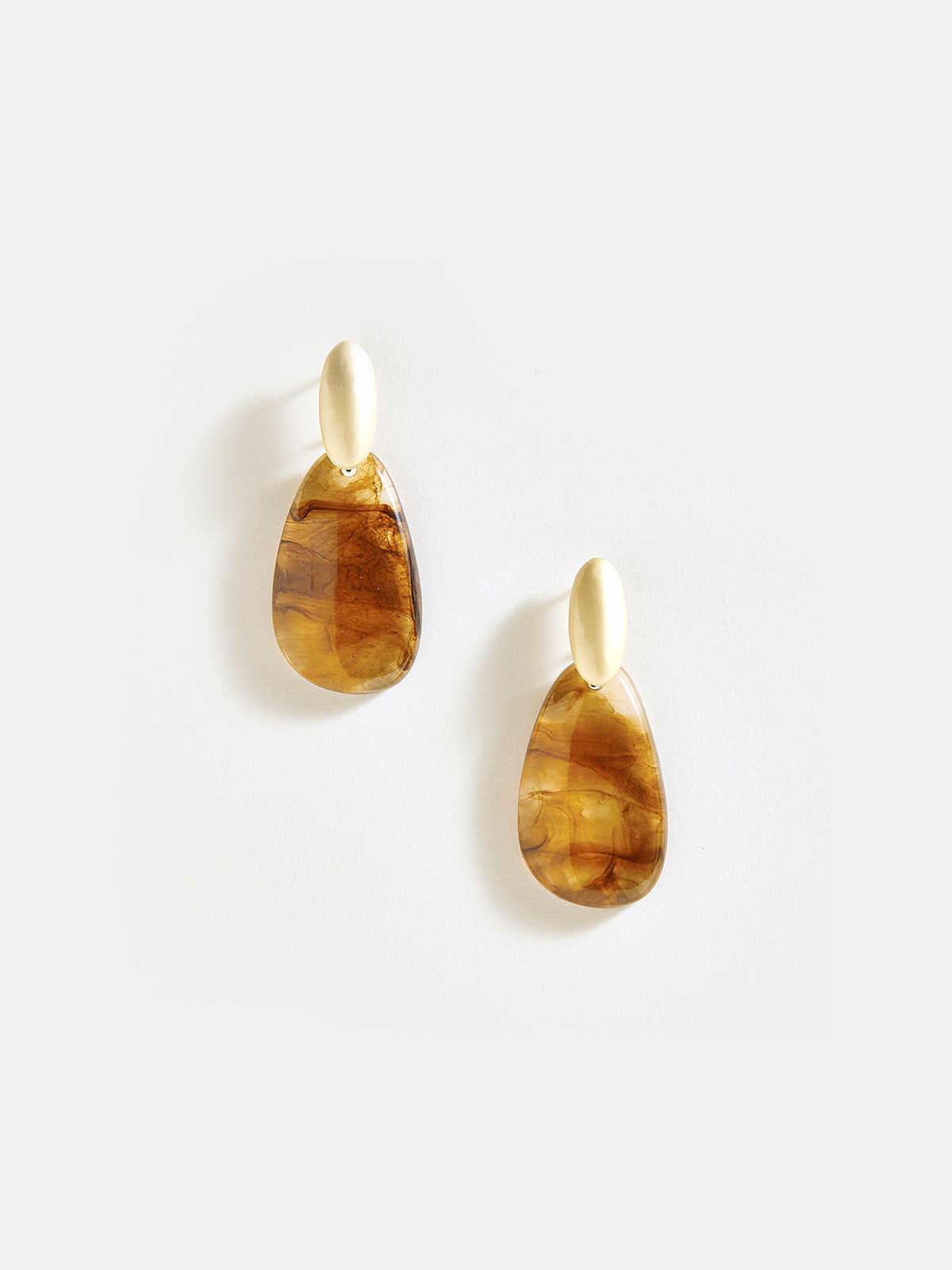 Boucles d'oreilles ovales en forme de goutte