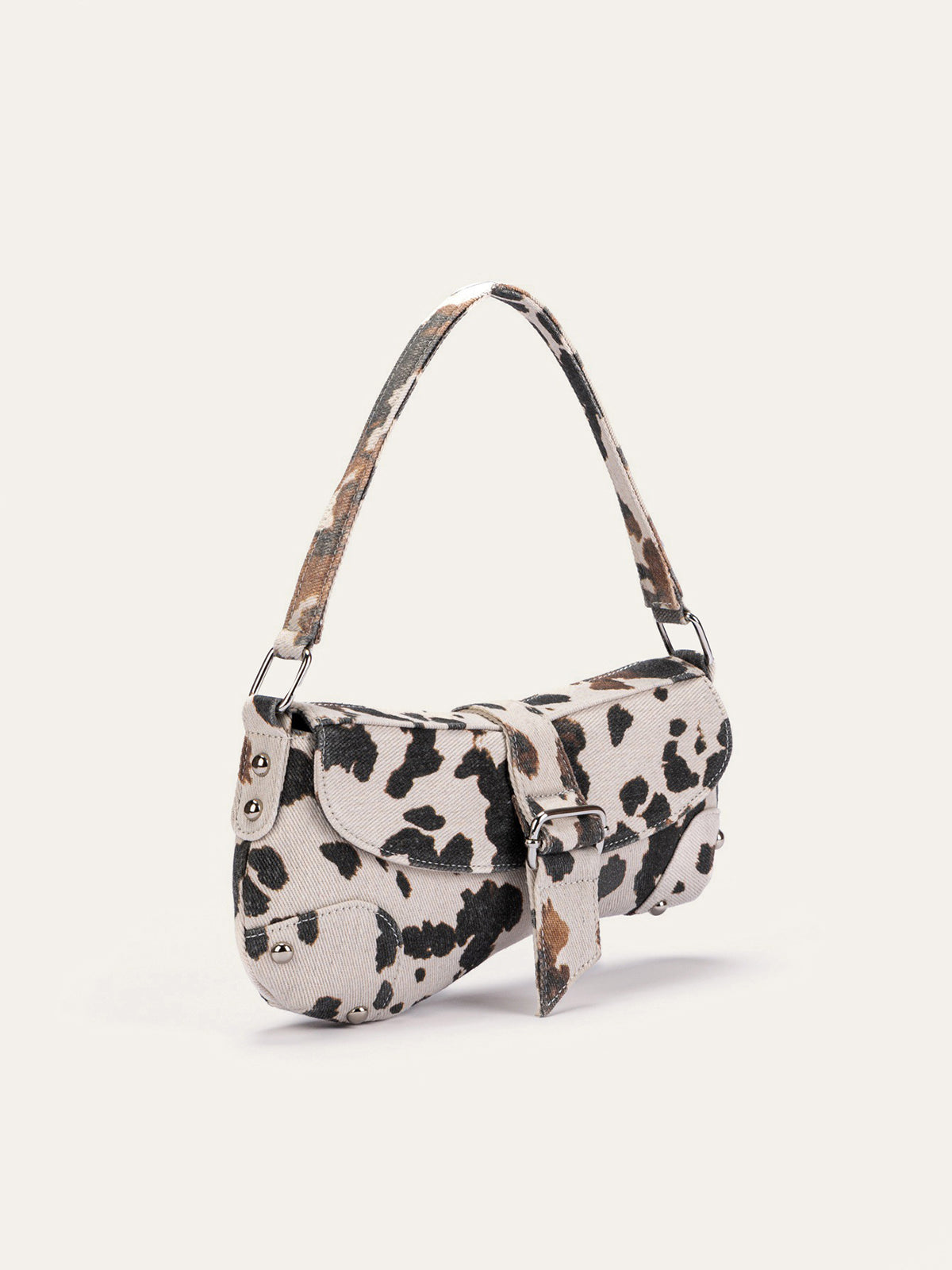 Sac à bandoulière à boucle imprimé animal