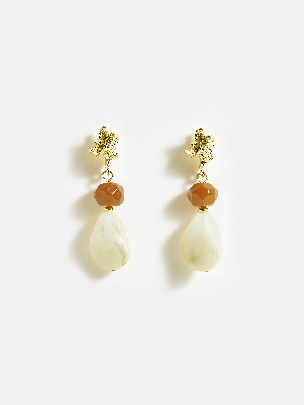 Boucles d'oreilles pendantes en perles acryliques