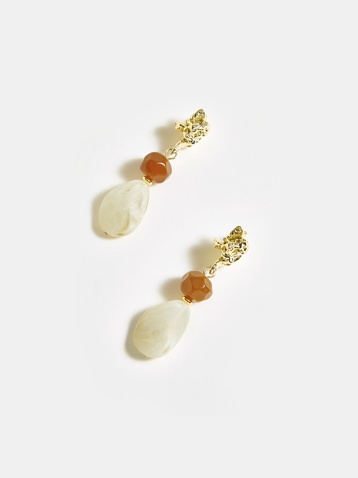 Boucles d'oreilles pendantes en perles acryliques