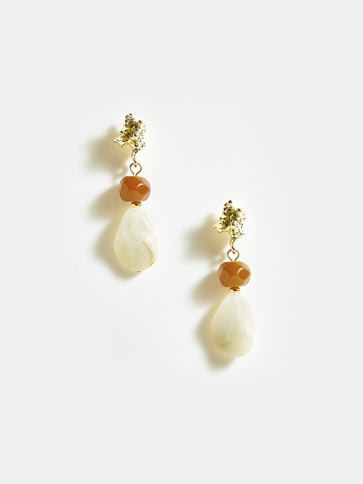 Boucles d'oreilles pendantes en perles acryliques