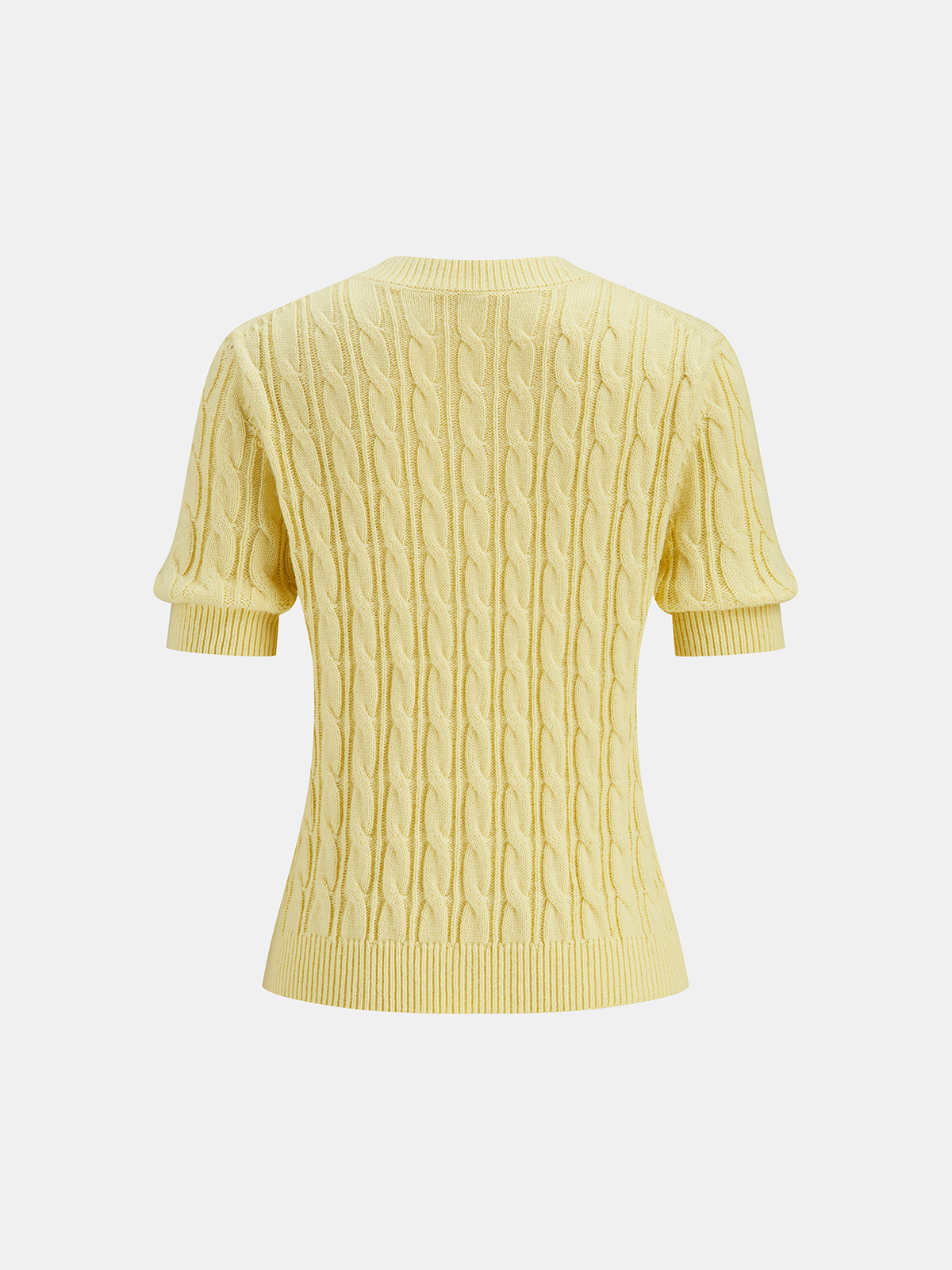 Cable Knit Short Sleeve Sweater