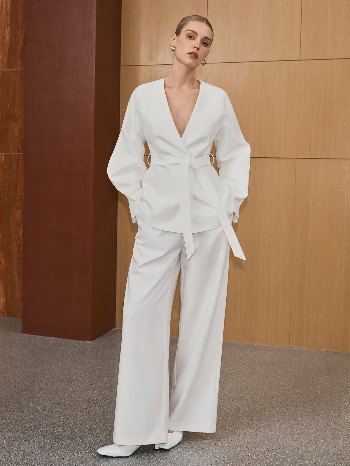 Taillierter Blazer mit Laternenärmeln
