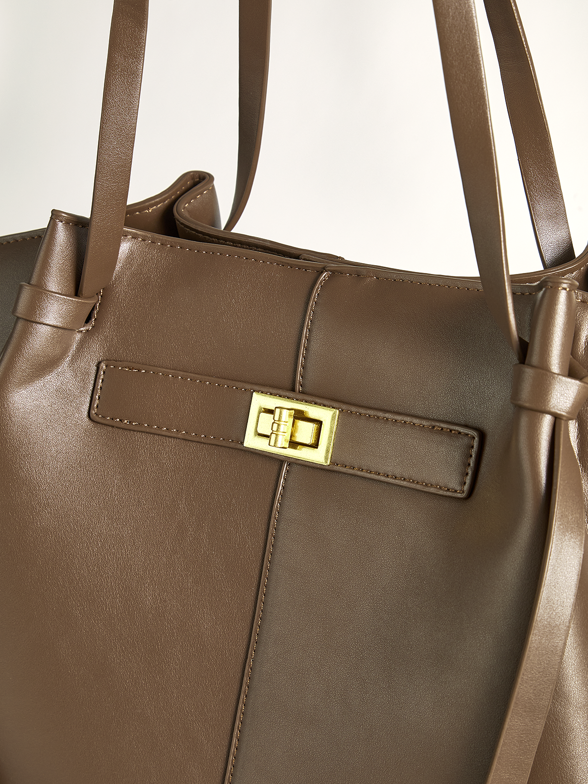 Oversized PU Leather Tote Bag