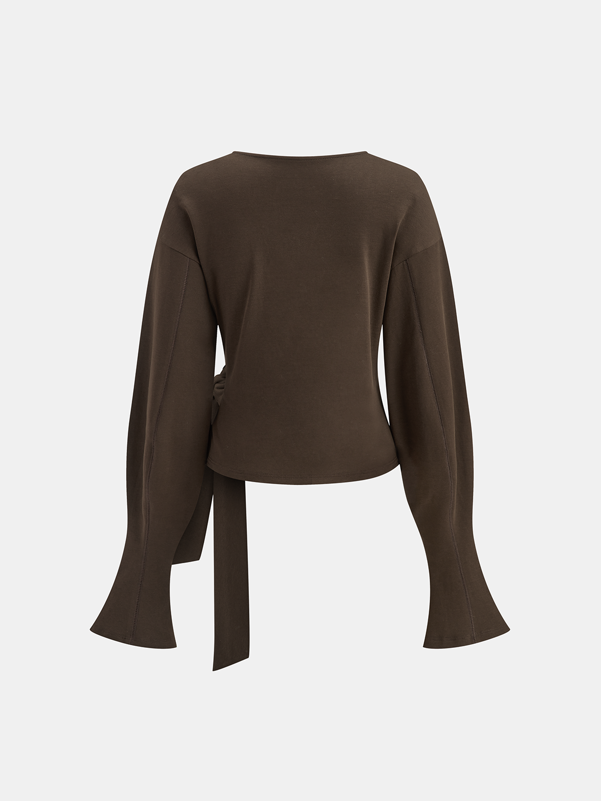 Sweatshirt mit Ballonärmeln und Twist-Knoten
