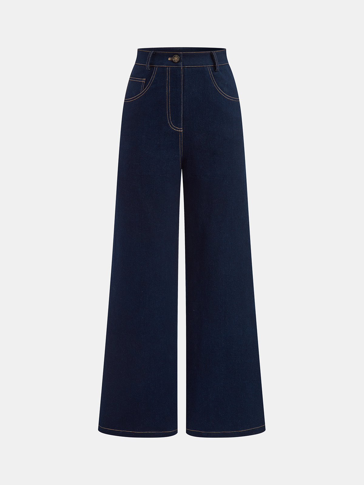 High-Waist Straight-Leg Jeans